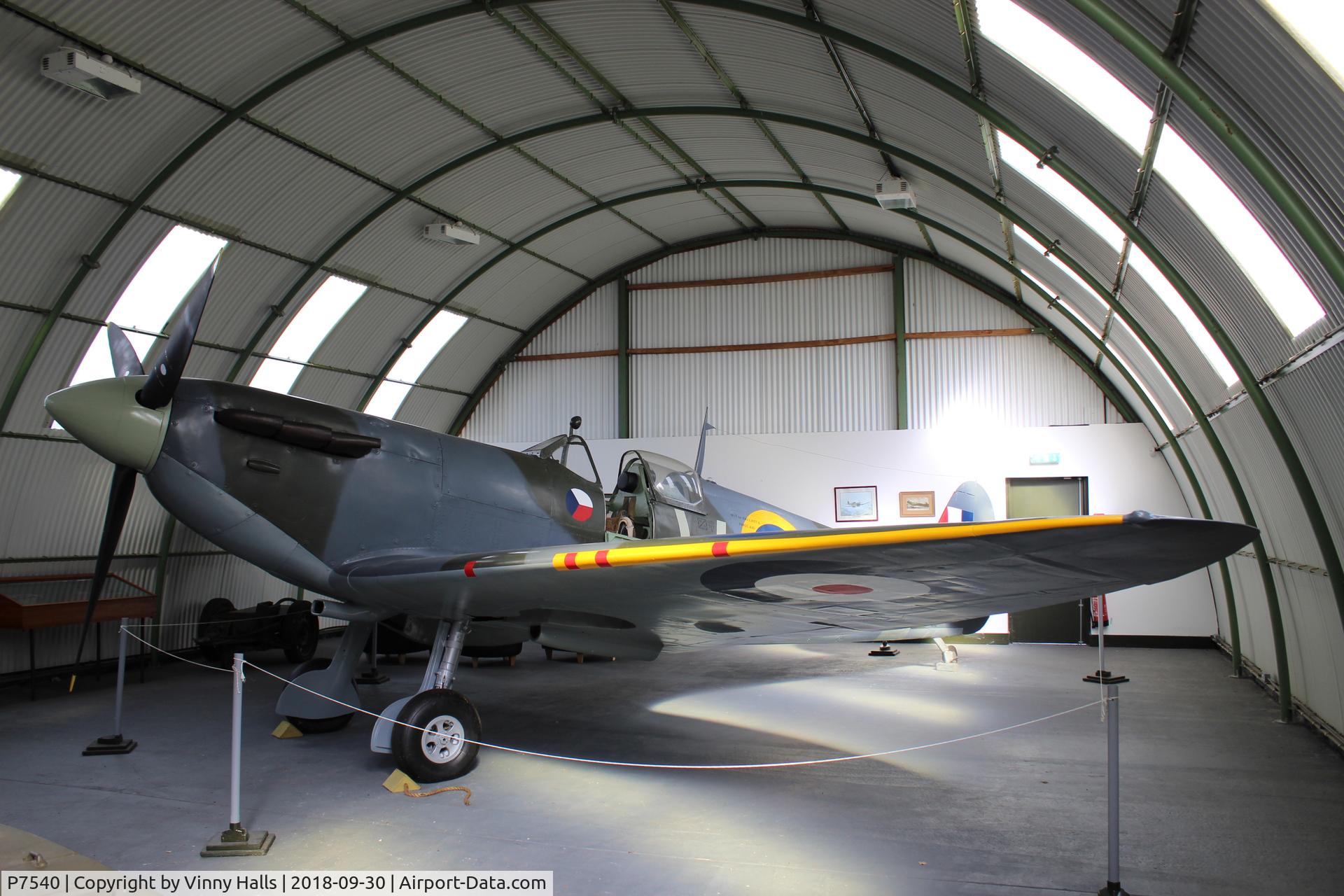 P7540, 1940 Supermarine 329 Spitfire IIa C/N Not found P7540, P7540 at Dumfries & Galloway Aviation Museum