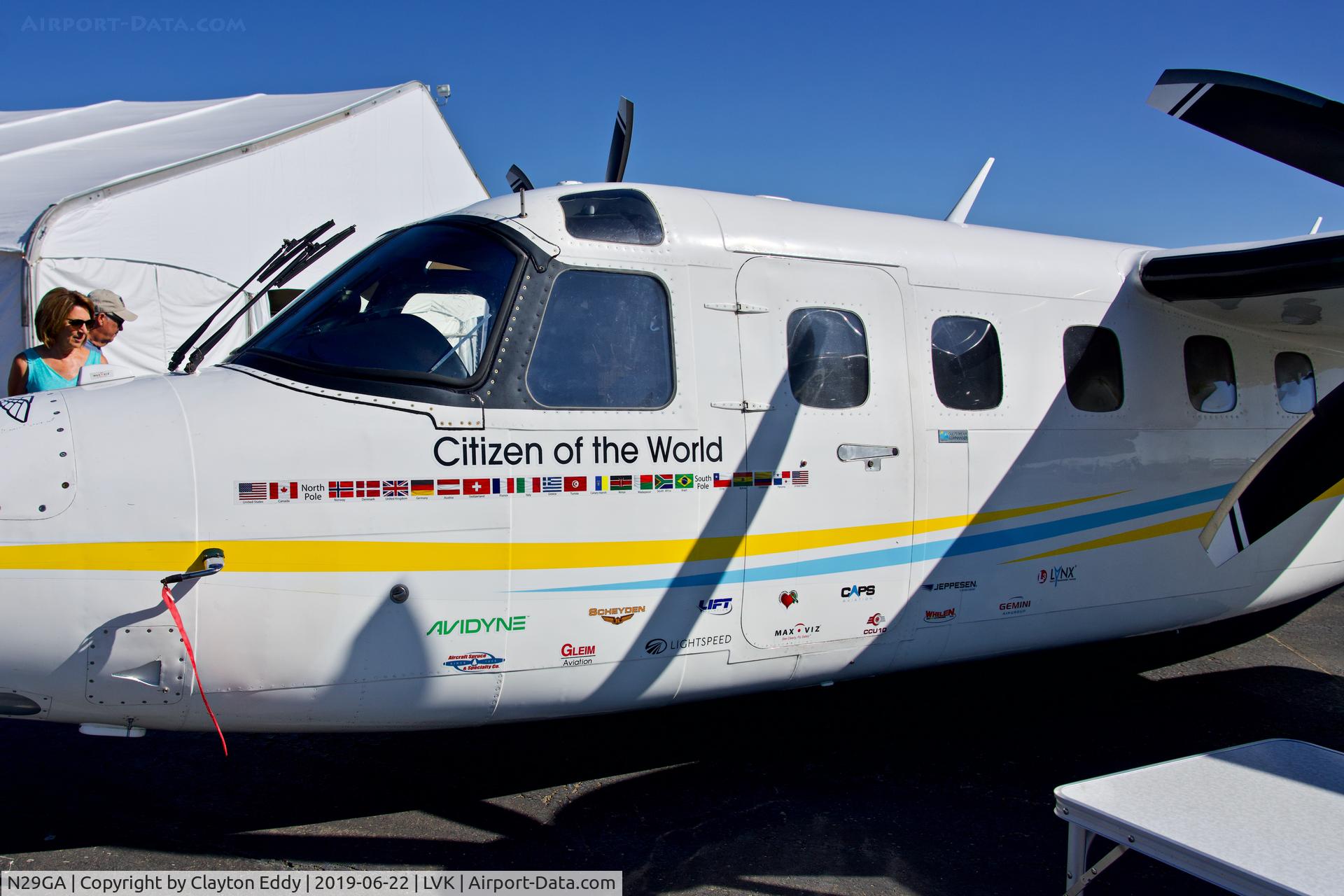 N29GA, 1983 Gulfstream 690D C/N 15025, Livermore Airport California 2019.