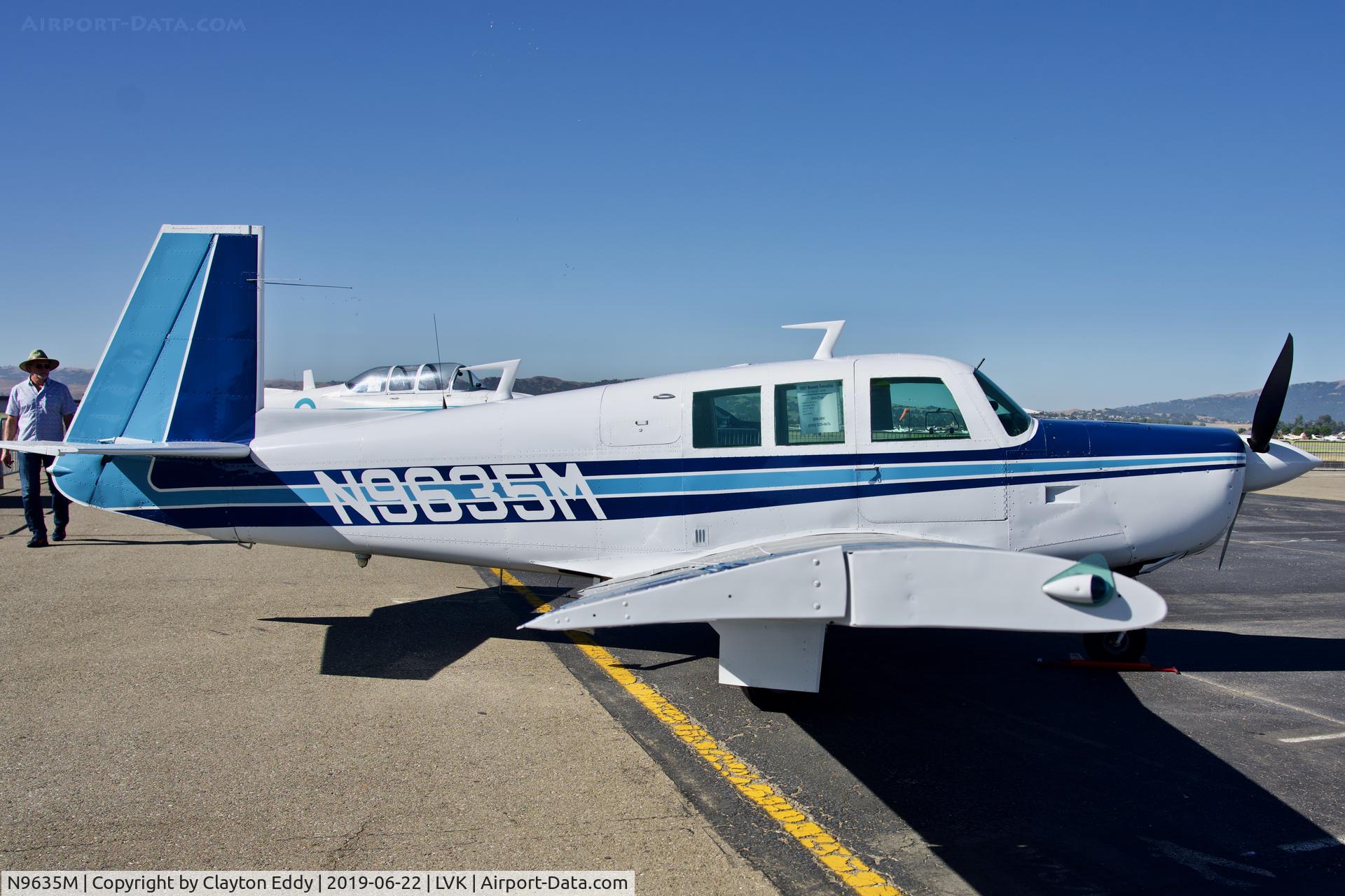N9635M, 1966 Mooney M20F Executive C/N 670212, Livermore Airport California 2019.