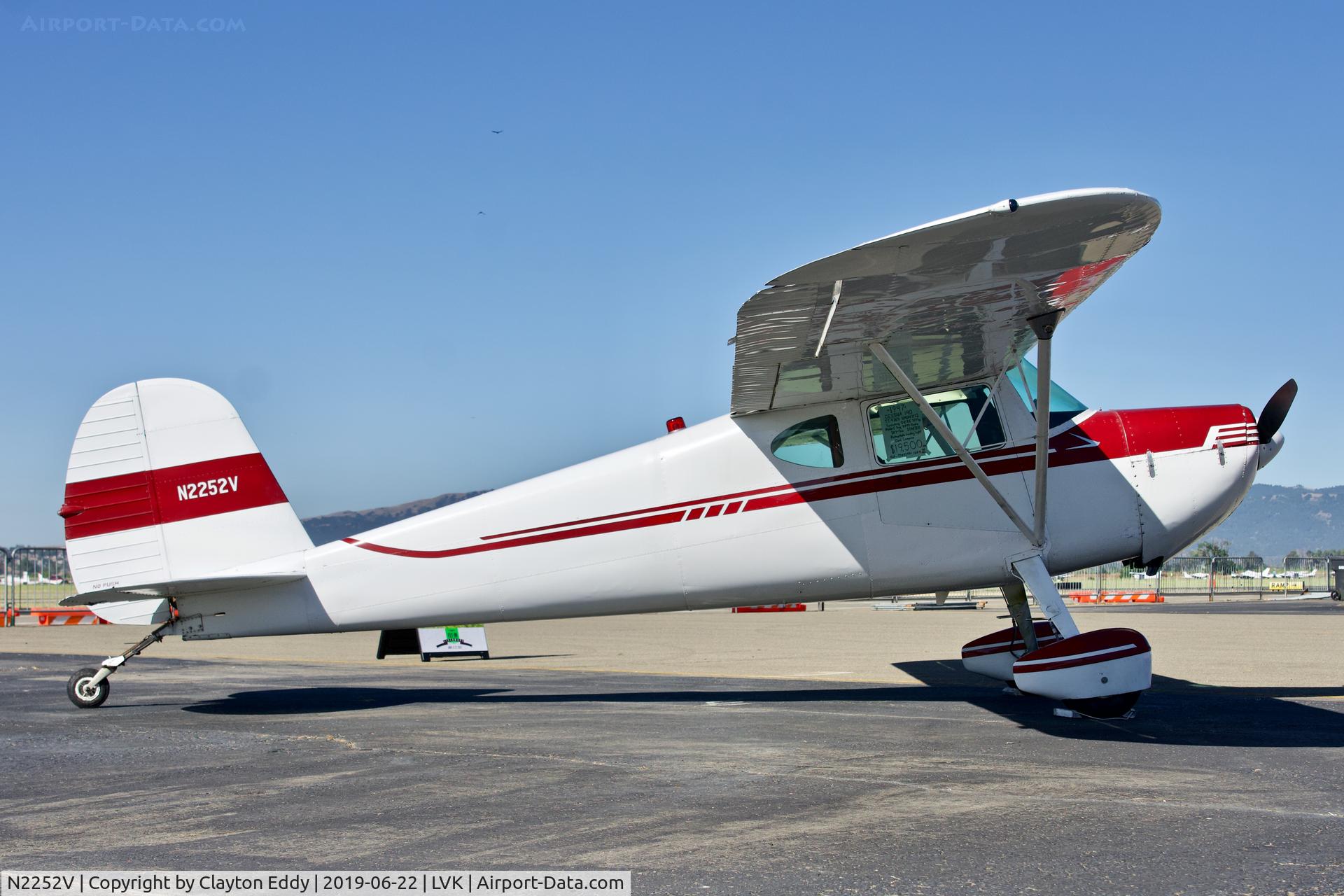 N2252V, 1948 Cessna 140 C/N 14483, Livermore Airport California 2019.