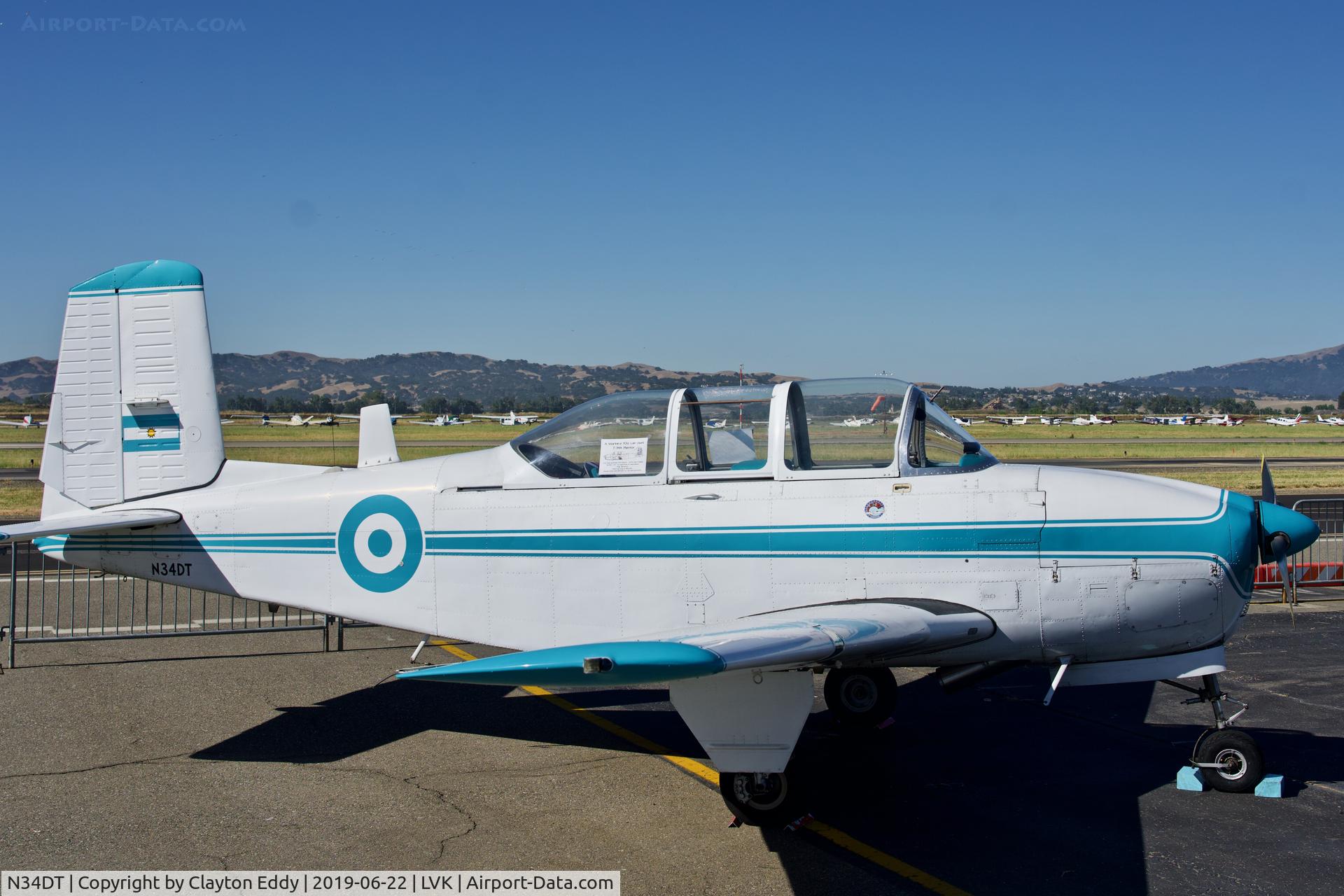 N34DT, 1953 Beech T-34A (A45) Mentor Mentor C/N G-114, Livermore Airport California 2019.