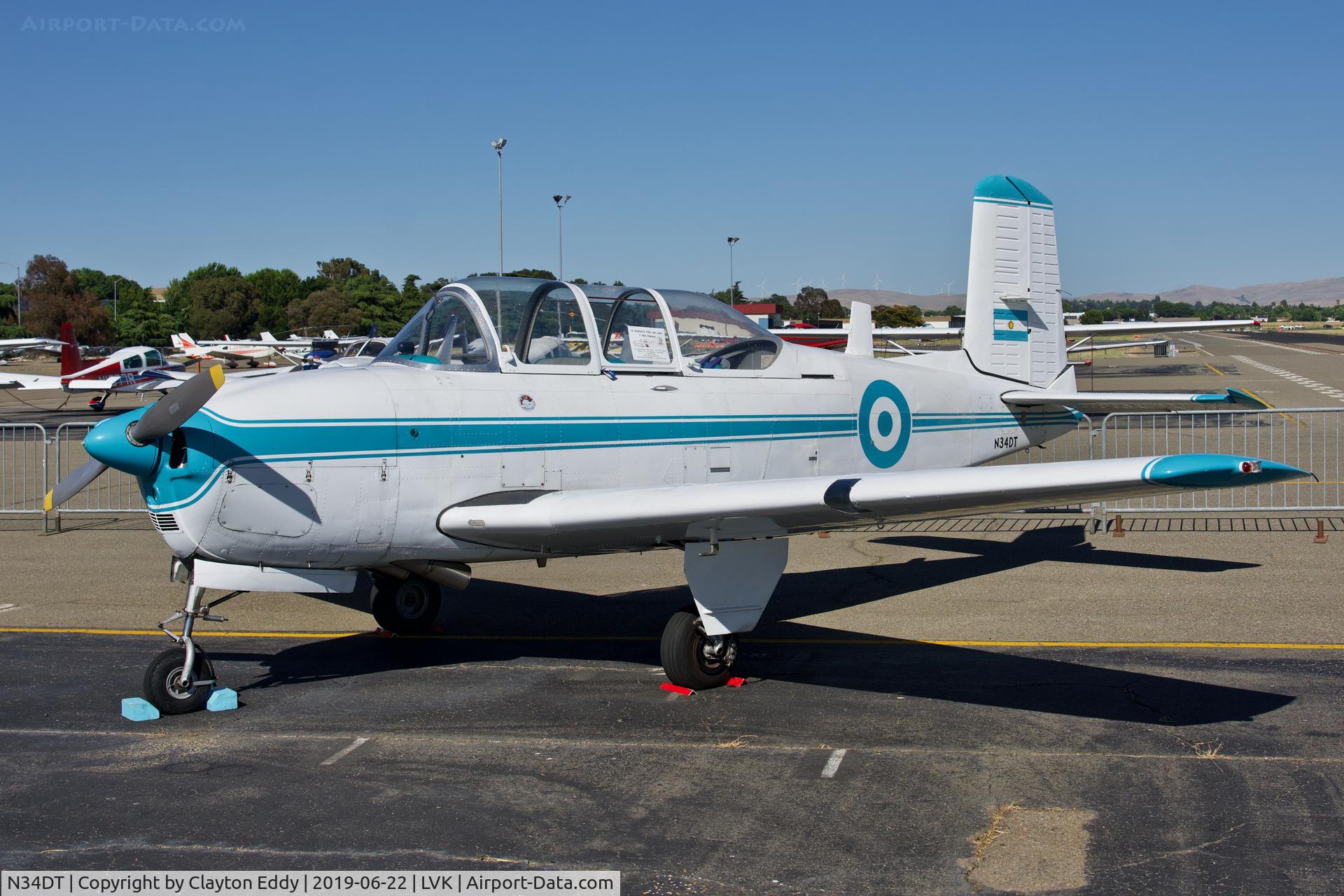 N34DT, 1953 Beech T-34A (A45) Mentor Mentor C/N G-114, Livermore Airport California 2019.