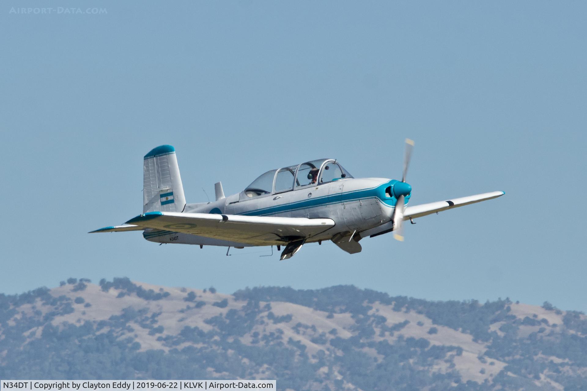N34DT, 1953 Beech T-34A (A45) Mentor Mentor C/N G-114, Livermore Airport California 2019.