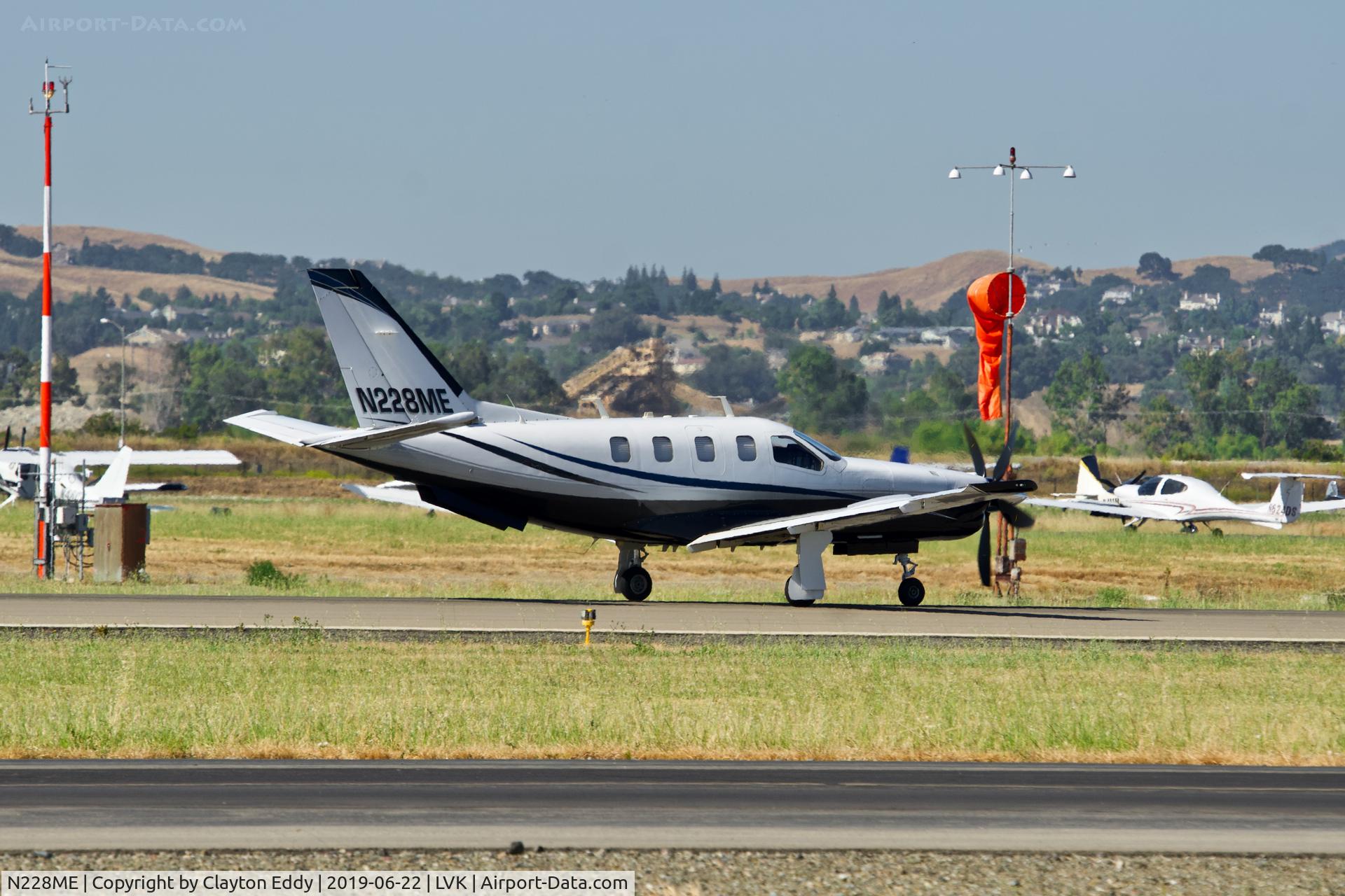 N228ME, 1992 Socata TBM-700 C/N 49, Livermore Airport California 2019.