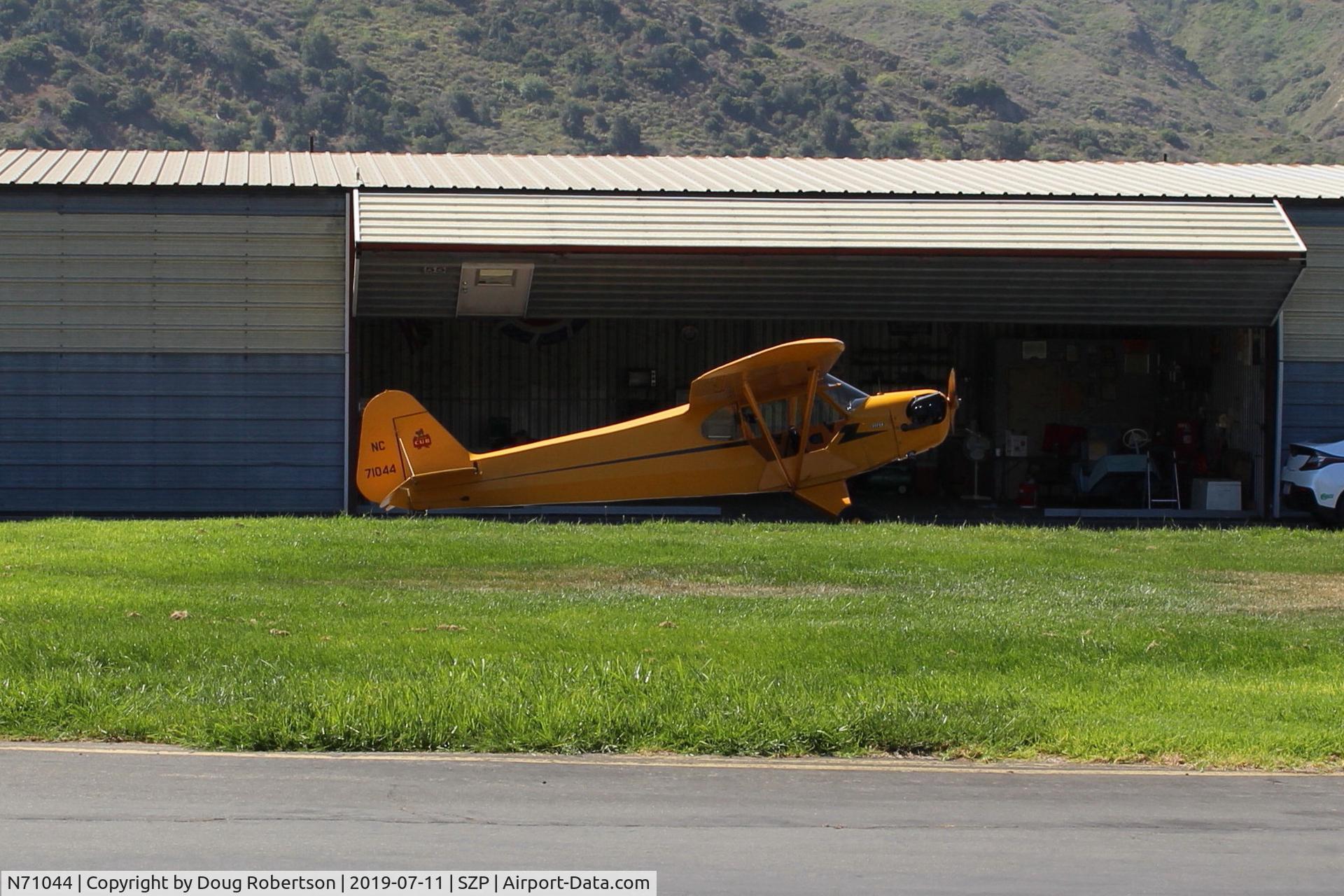 N71044, 1946 Piper J3C-65 Cub Cub C/N 18064, 1946 Piper J3C-65 CUB, Continental A&C-65 65 Hp, at Hangar