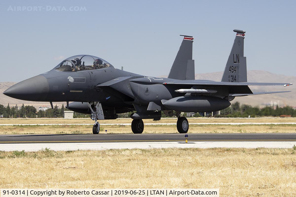 91-0314, 1991 McDonnell Douglas F-15E Strike Eagle C/N 1221/E179, Anatolian Eagle 2019