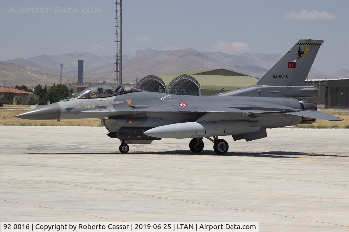 92-0016, TAI (Turkish Aerospace Industries) F-16C Fighting Falcon C/N 4R-117, Anatolian Eagle 2019