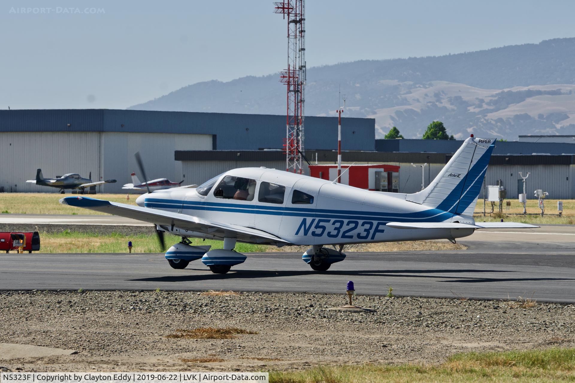 N5323F, 1976 Piper PA-28-181 C/N 28-7790087, Livermore Airport California 2019.