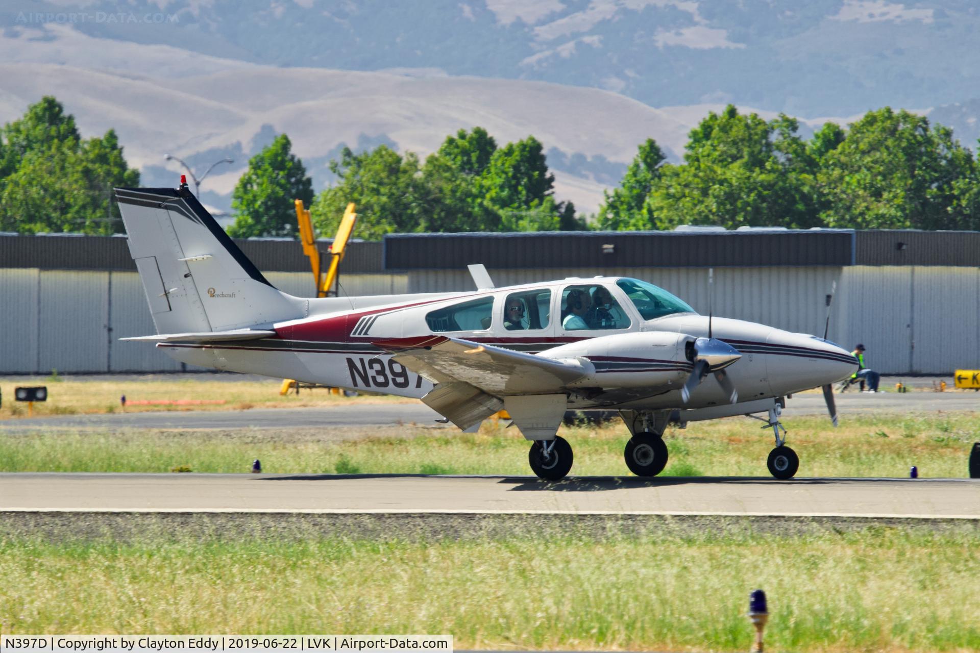 N397D, 1968 Beech 95-B55 (T42A) Baron C/N TC-1109, Livermore Airport California 2019.
