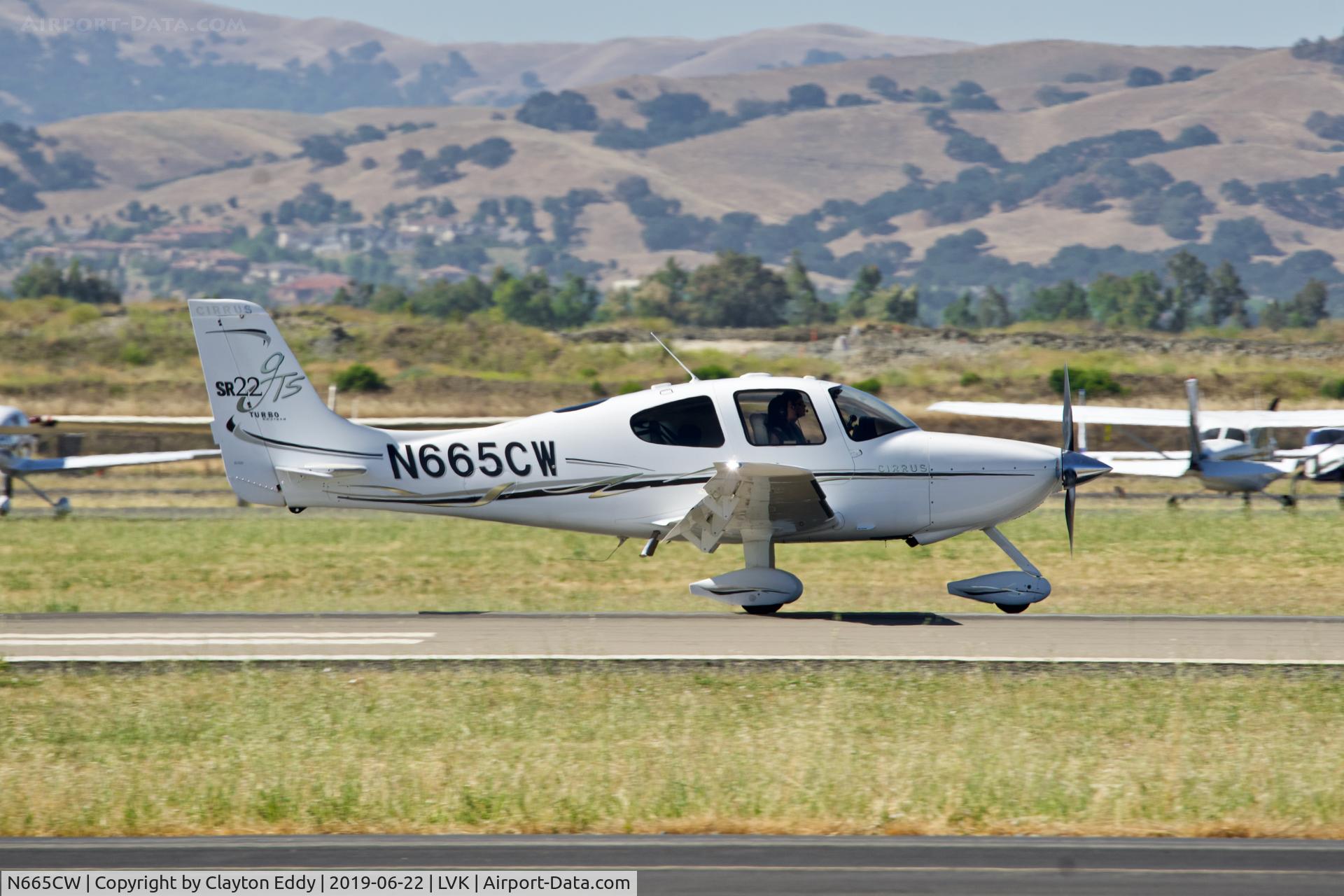N665CW, 2006 Cirrus SR22 GTS Turbo C/N 2116, Livermore Airport California 2019.