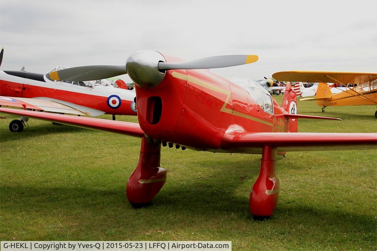 G-HEKL, 2008 Percival Mew Gull replica C/N PFA 013-14759, Percival Mew Gull replica, Displayed at La Ferté-Alais airfield (LFFQ) Airshow 2015