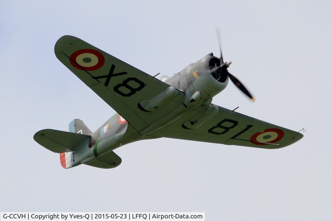 G-CCVH, 1939 Curtiss H-75A-1 C/N 12881, Curtiss H-75A-1, On display, La Ferté-Alais airfield (LFFQ) Airshow 2015