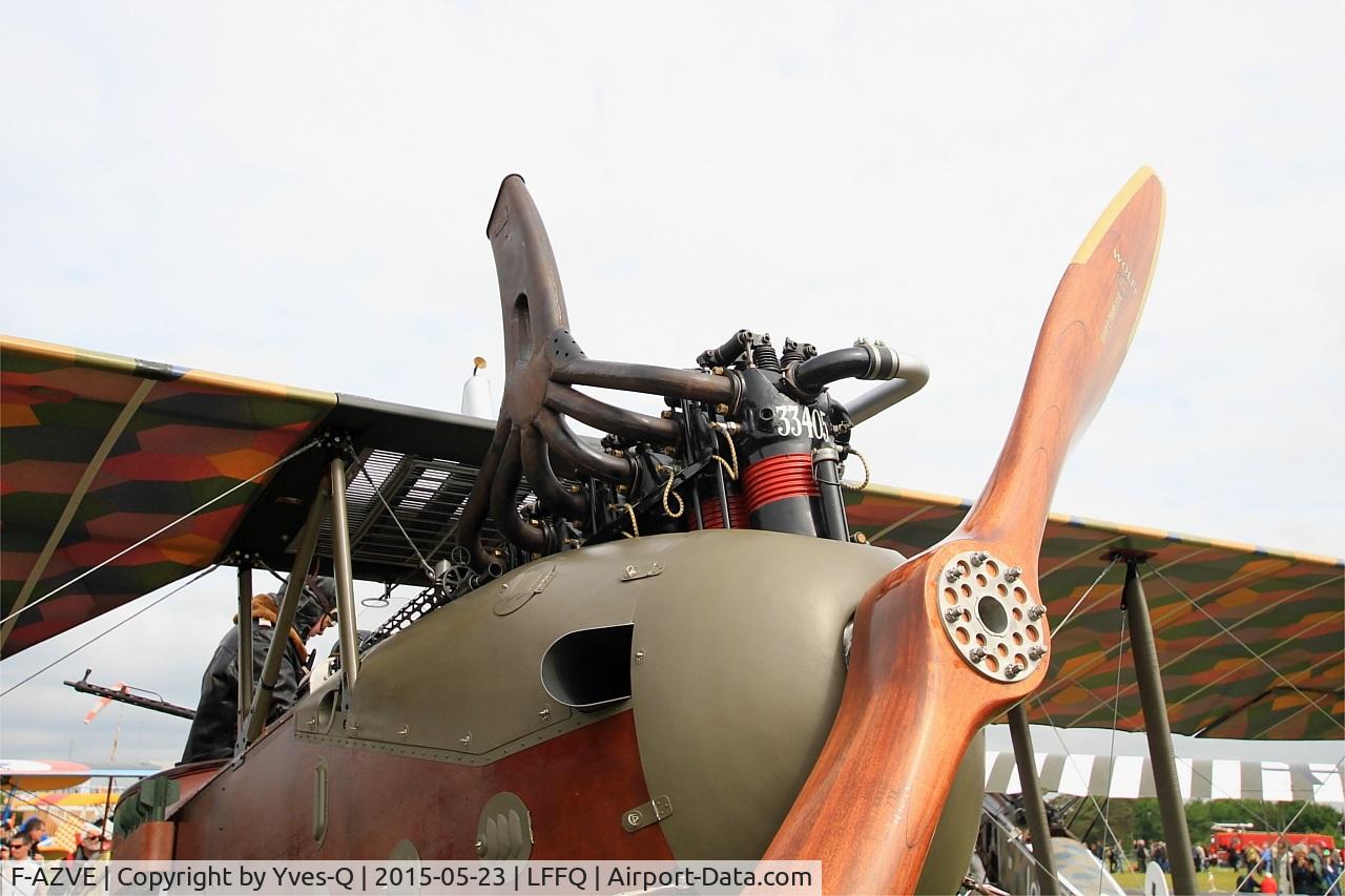 F-AZVE, LVG C.VI  Replica C/N MF-01, LVG C.VI Replica, Engine close up view, La Ferté-Alais Airfield (LFFQ) Air Show 2015