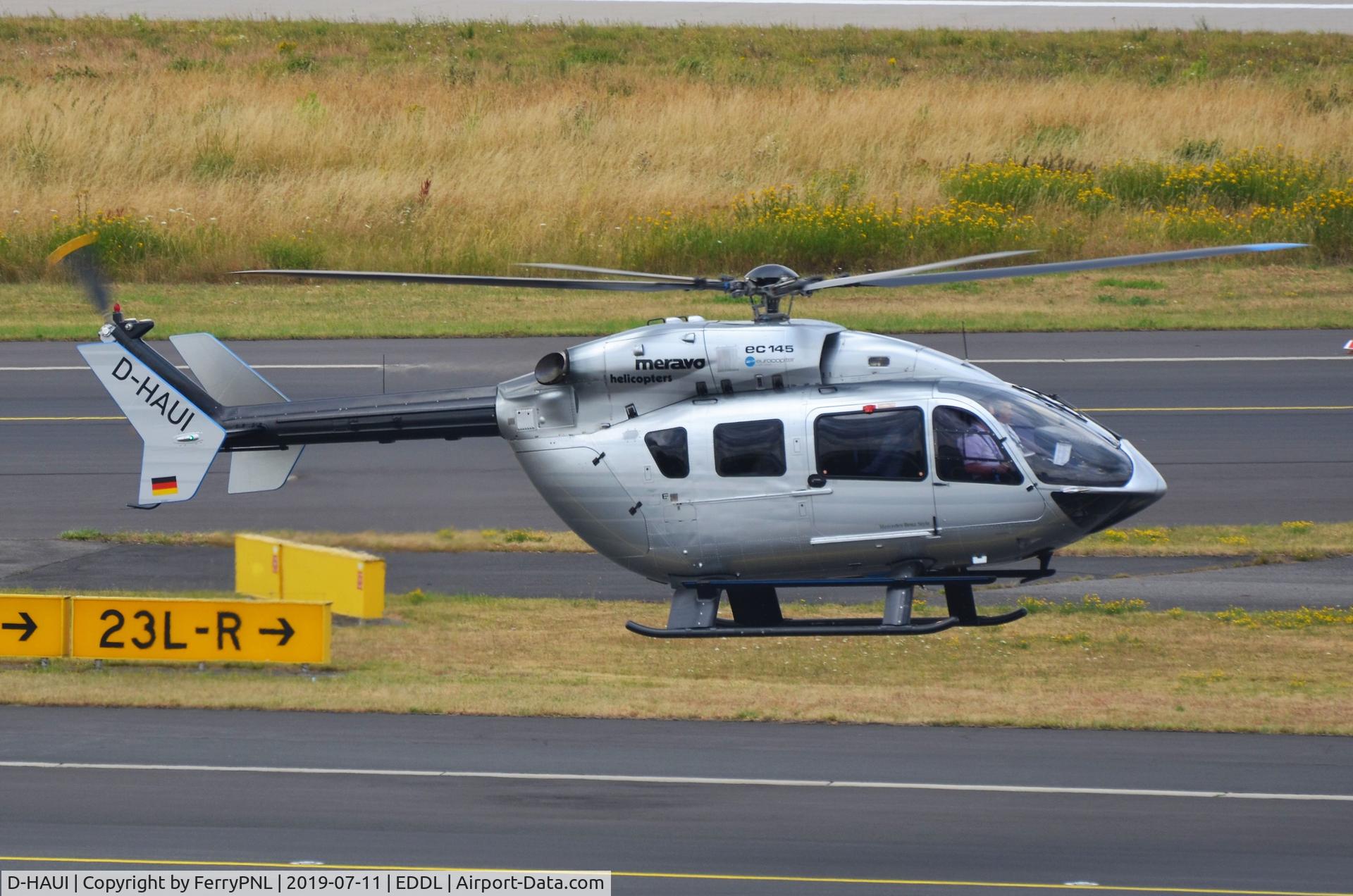 D-HAUI, 2013 Eurocopter-Kawasaki EC-145 (BK-117C-2) C/N 9607, Meravo EC145 hovering