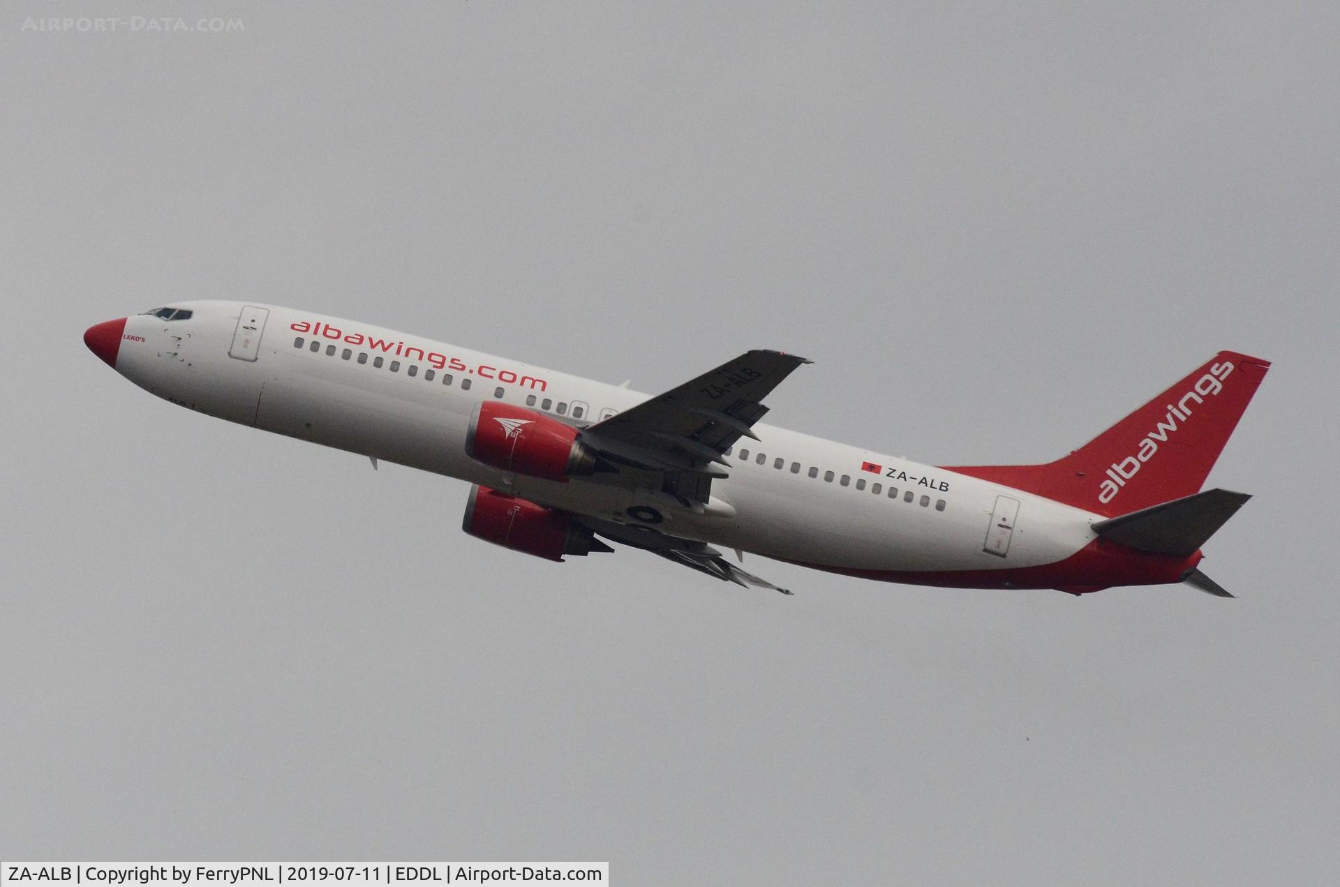 ZA-ALB, 1993 Boeing 737-46J C/N 27171, Albawings B734 departing