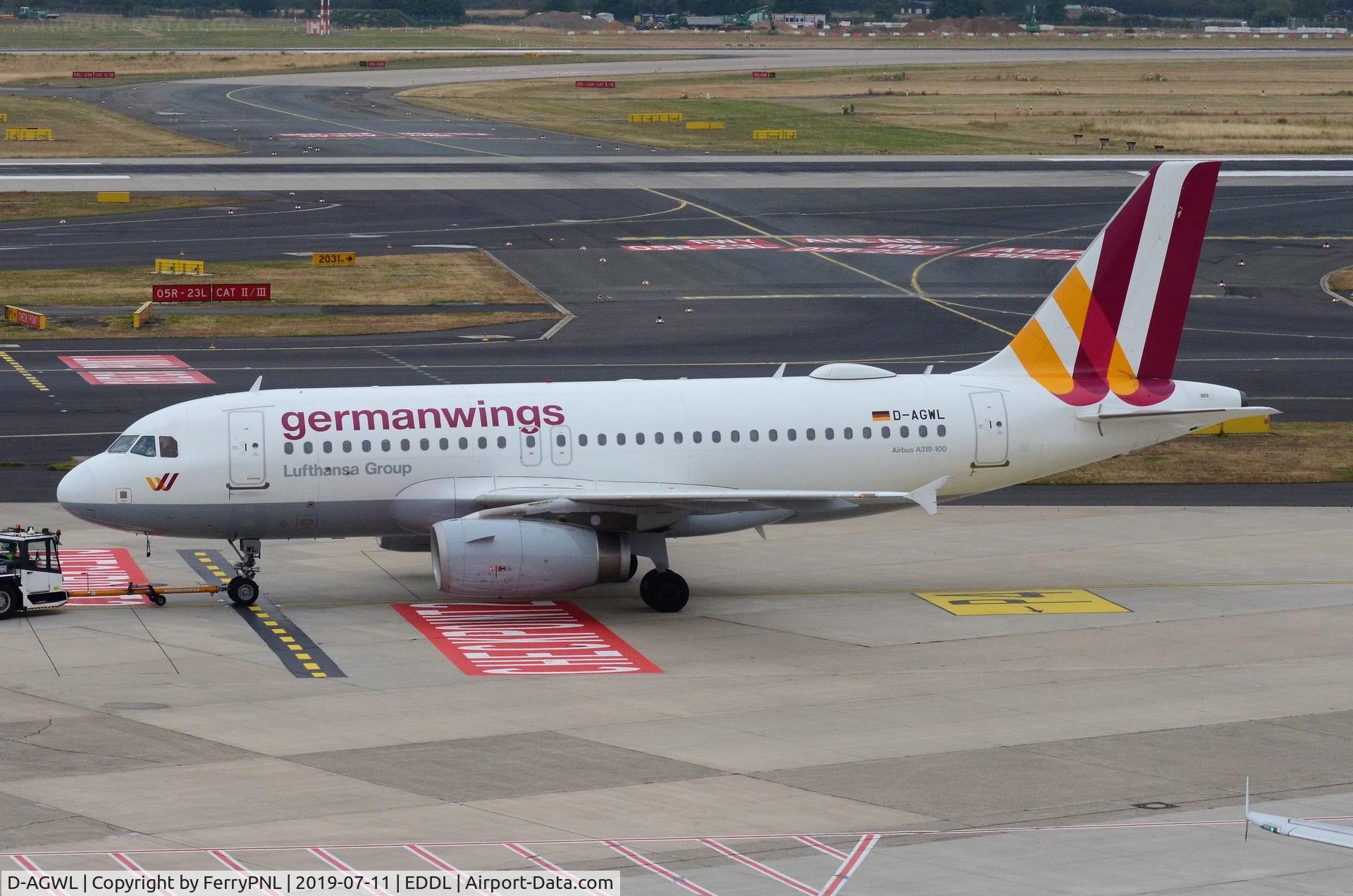 D-AGWL, 2008 Airbus A319-132 C/N 3534, Eurowings A319 still in Germanwings outfit.