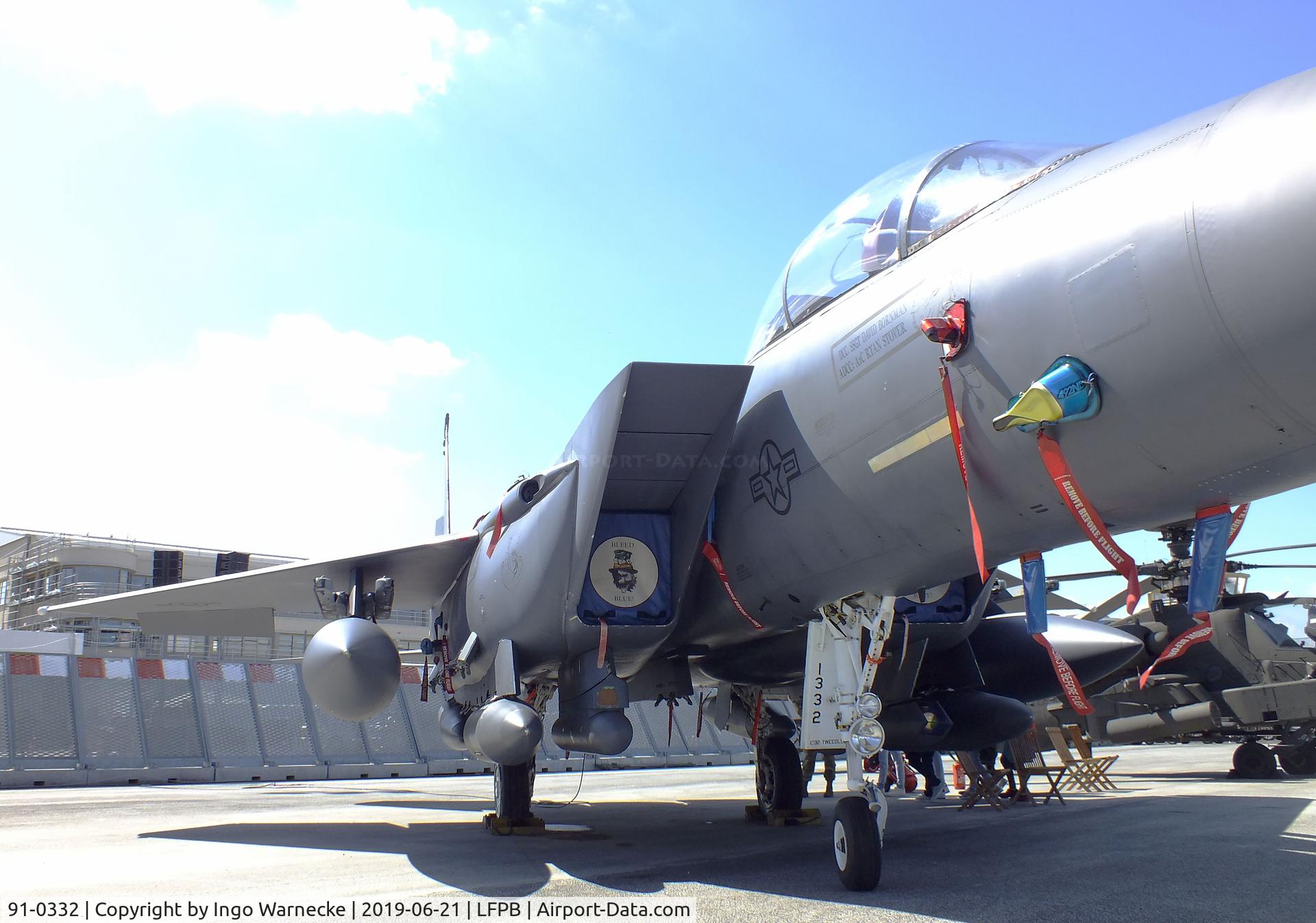 91-0332, 1991 McDonnell Douglas F-15E Strike Eagle C/N 1239/E197, McDonnell Douglas F-15E Strike Eagle of the USAF at the Aerosalon 2019, Paris