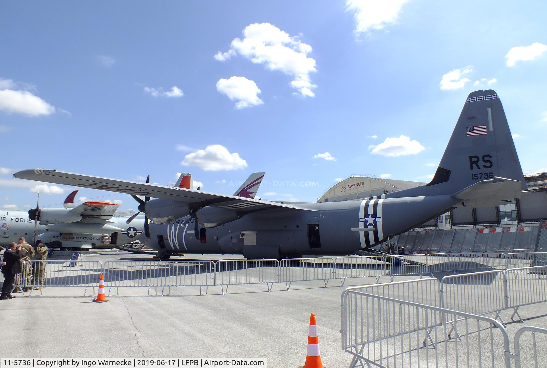 11-5736, 2013 Lockheed Martin C-130J-30 Super Hercules C/N 382-5736, Lockheed Martin C-130J-30 Super Hercules of the USAF at the Aerosalon 2019, Paris