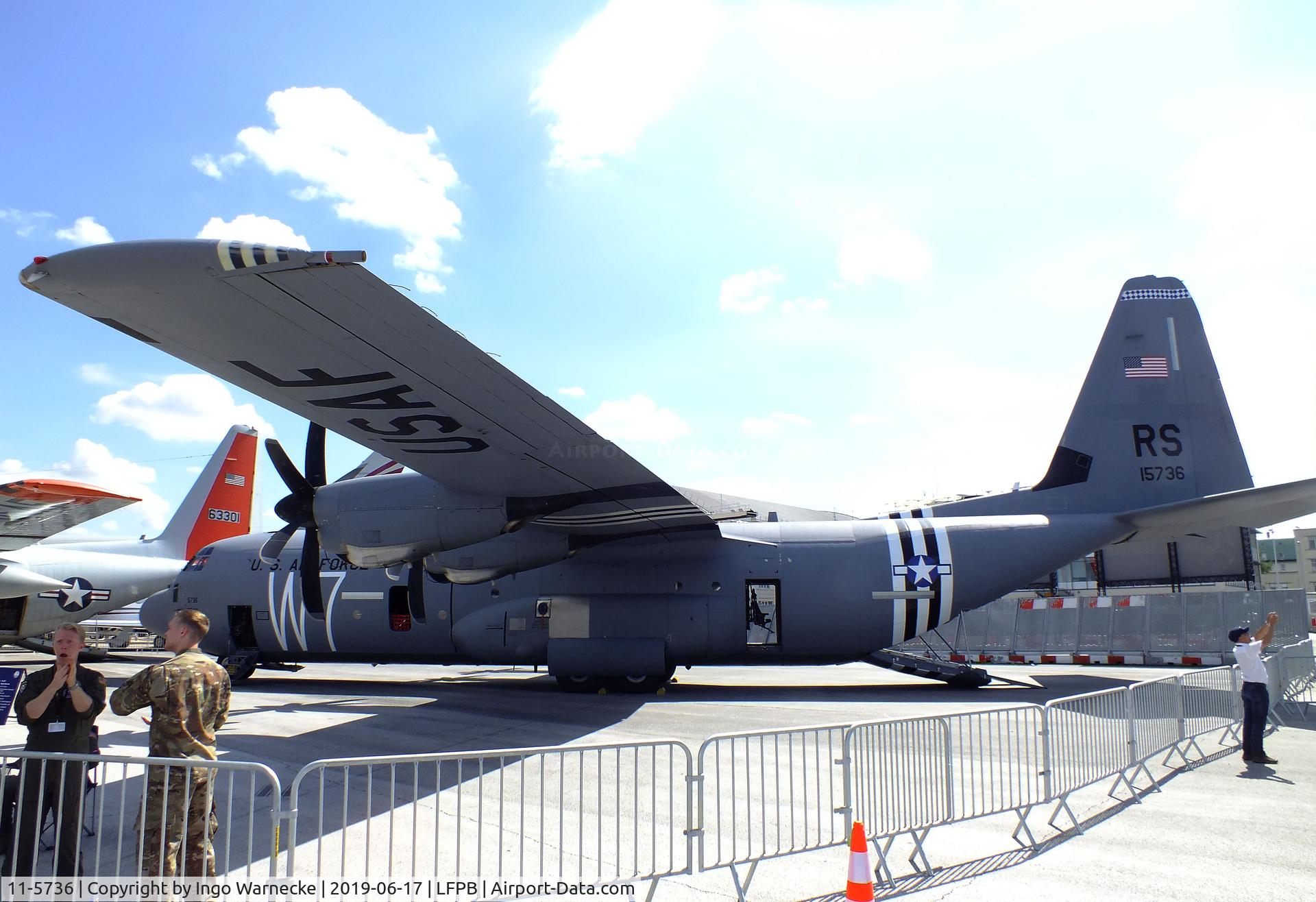 11-5736, 2013 Lockheed Martin C-130J-30 Super Hercules C/N 382-5736, Lockheed Martin C-130J-30 Super Hercules of the USAF at the Aerosalon 2019, Paris