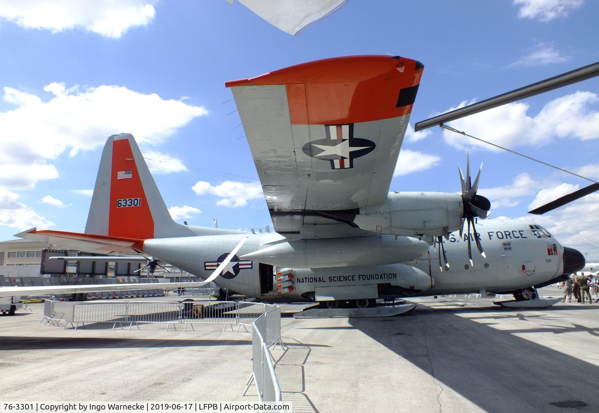 76-3301, 1976 Lockheed LC-130H Hercules C/N 382-4725, Lockheed Martin LC-130H Hercules of the USAF / National Science Foundation, upgraded with NP2000 propellers, at the Aerosalon 2019, Paris