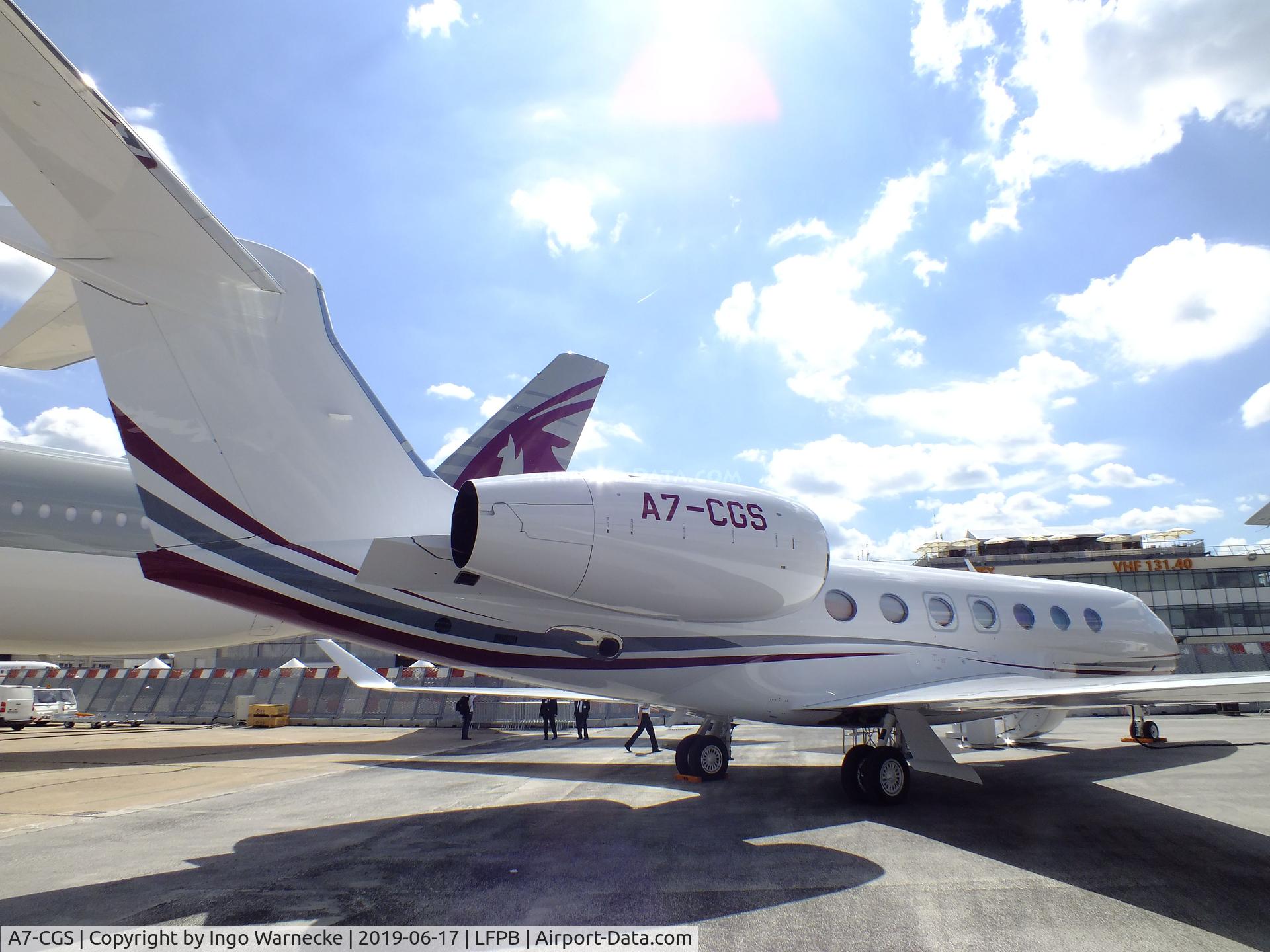 A7-CGS, 2019 Gulfstream Aerospace GVII-G500 C/N 72029, Gulfstream G VII G500 at the Aerosalon 2019, Paris