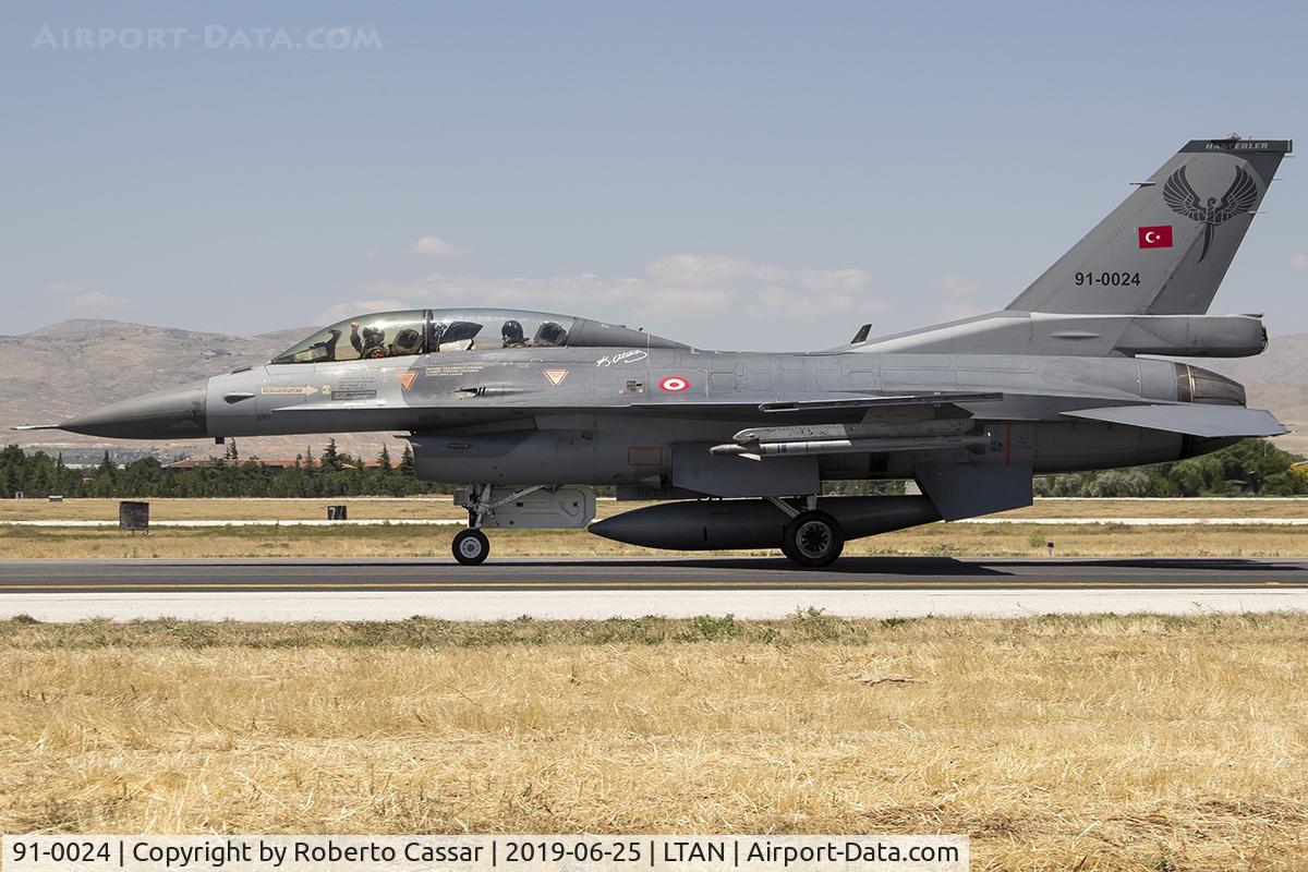 91-0024, Lockheed Martin F-16D Block 40J C/N 4S-21, Anatolian Eagle 2019