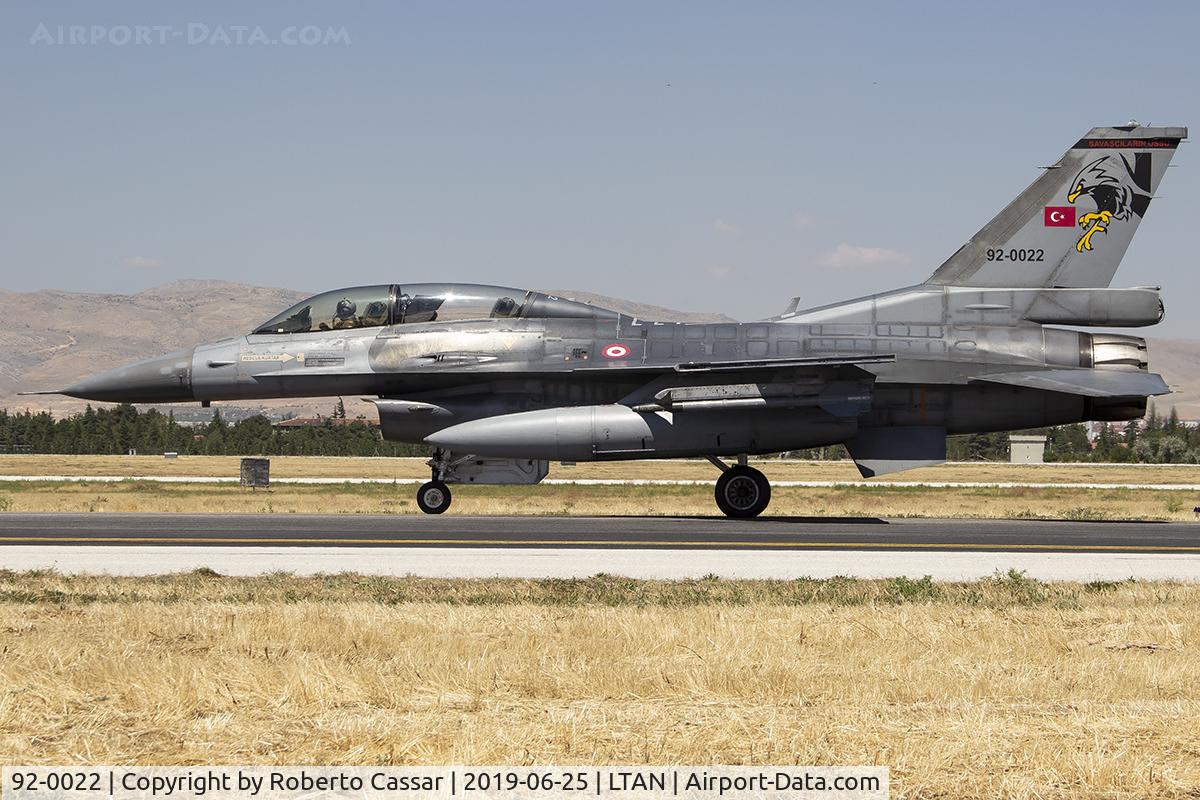 92-0022, Lockheed Martin F-16D Block 40L C/N 4S-22, Anatolian Eagle 2019