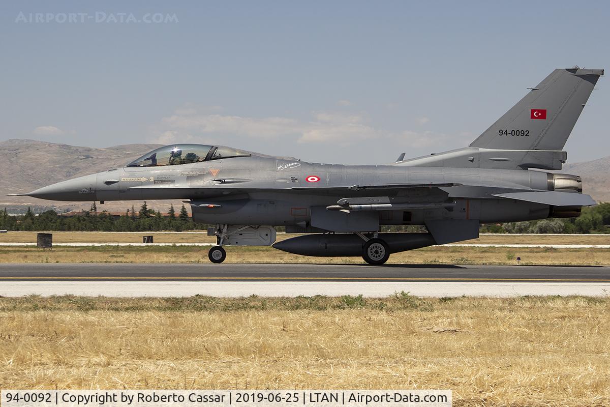 94-0092, Lockheed Martin F-16C Block 50 C/N HC-56, Anatolian Eagle 2019