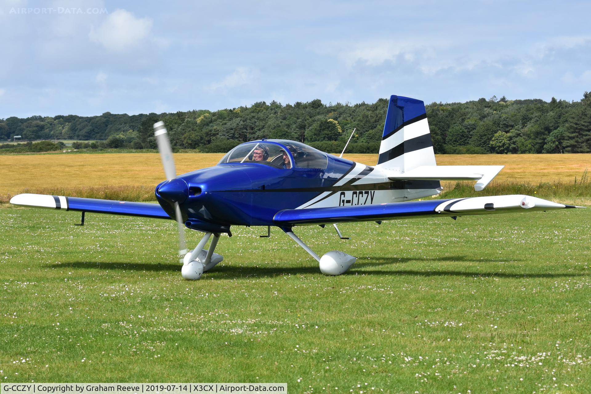 G-CCZY, 2006 Vans RV-9A C/N PFA 320-14154, Just landed at Northrepps.