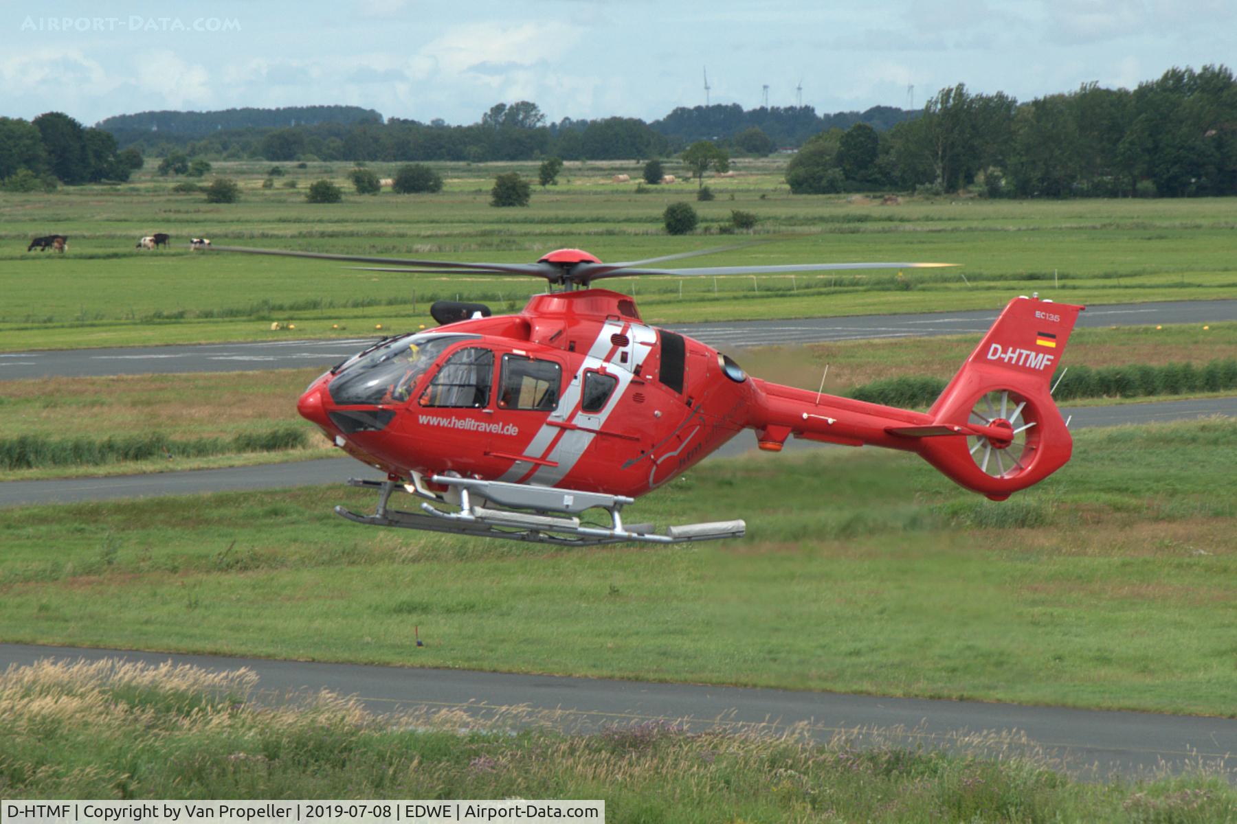 D-HTMF, Airbus Helicopters EC-135T-3 C/N 1161, Eurocopter EC135T3 approaching to land at Emden airport, Germany