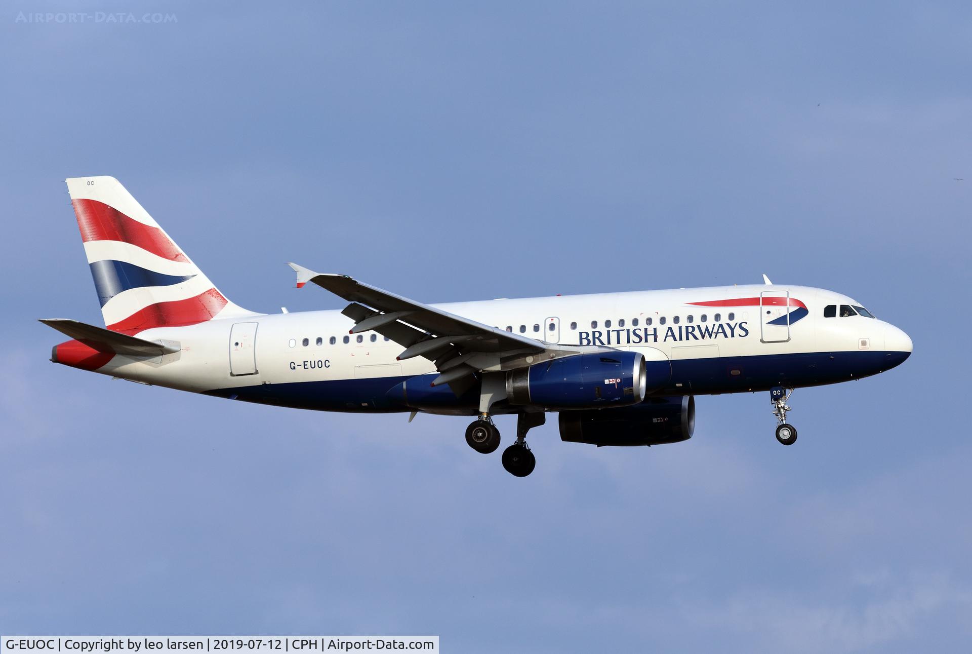 G-EUOC, 2001 Airbus A319-131 C/N 1537, Copenhagen 12.7.2019 L/D R-22L