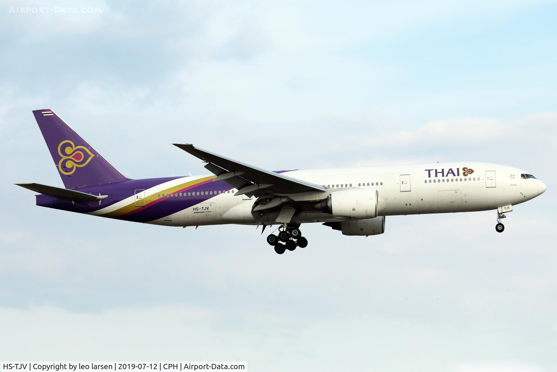 HS-TJV, 2007 Boeing 777-2D7/ER C/N 34590/665, Copenhagen 12.7.2019 L/D R-22L