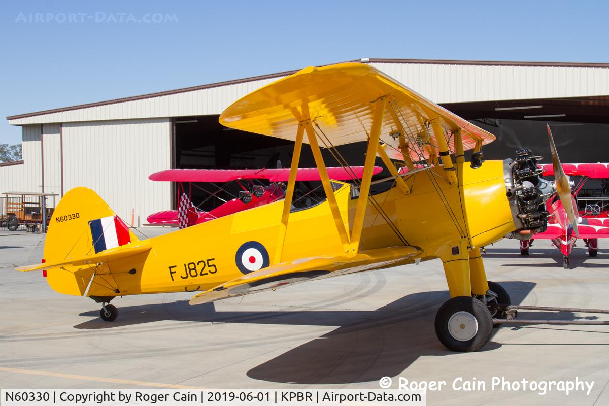 N60330, 1942 Boeing A75N1(PT17) C/N 75-3875, at Paso Robles Airport, June 1, 2019