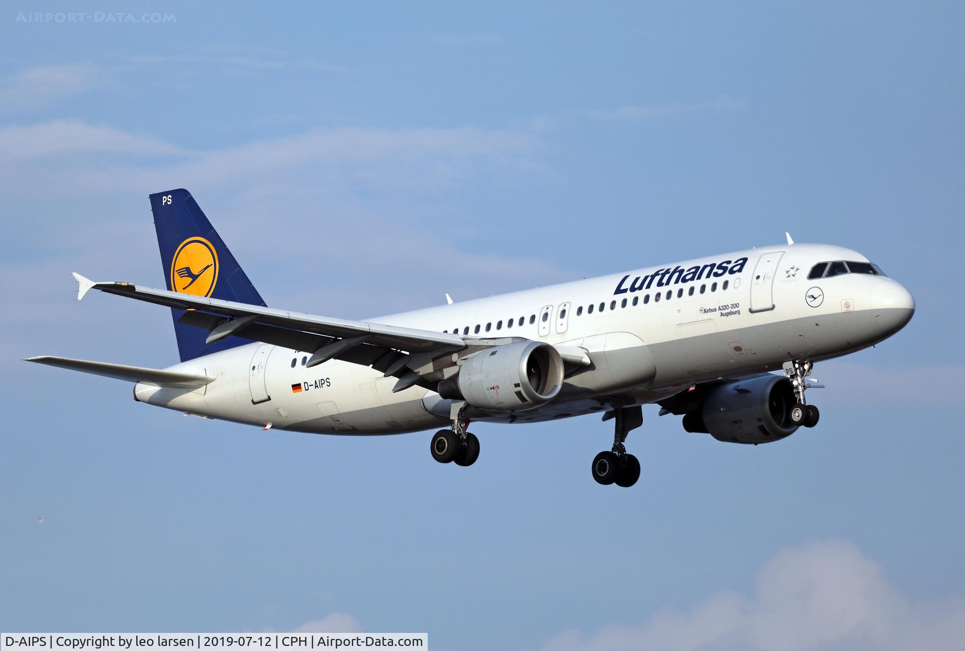D-AIPS, 1990 Airbus A320-211 C/N 0116, Copenhagen 12.7.2019 L/D R-22L