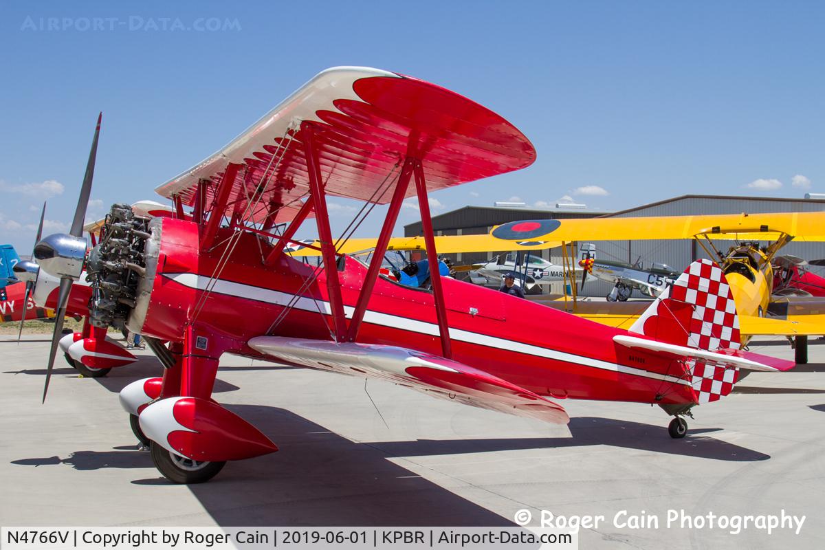 N4766V, 1942 Boeing A75 C/N 75-5488, at Paso Robles Airport