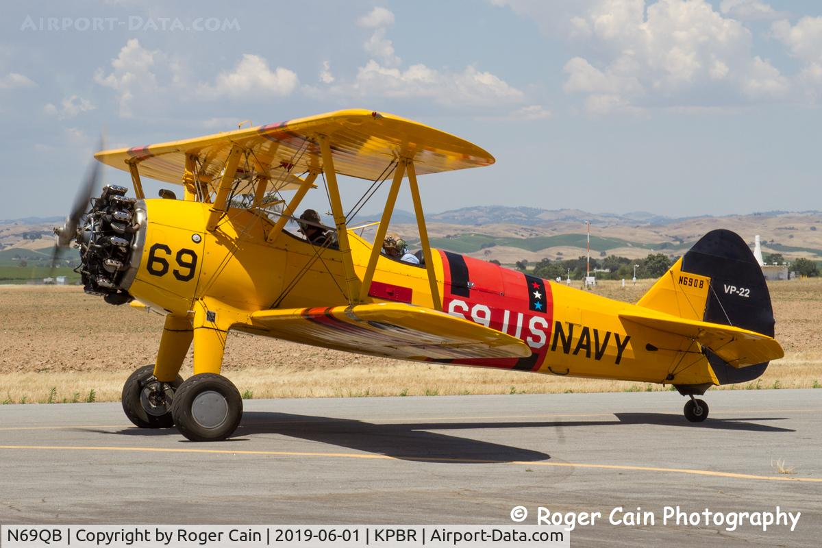 N69QB, 1941 Boeing A75N1(PT17) C/N 75-556, Paso Robles Muni