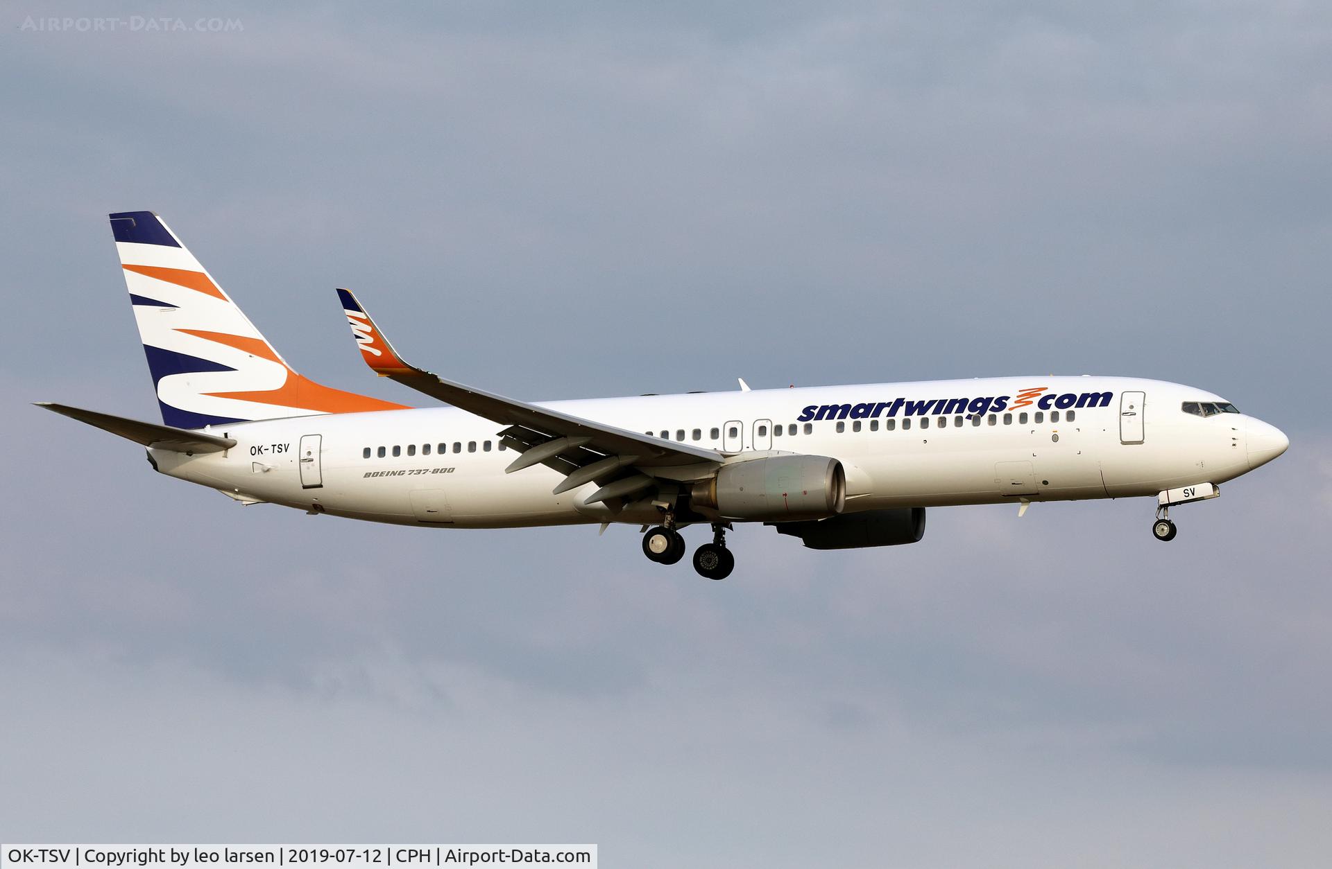 OK-TSV, 2000 Boeing 737-809 C/N 30664, Copenhagen 12.7.2019 L/D R-22L
