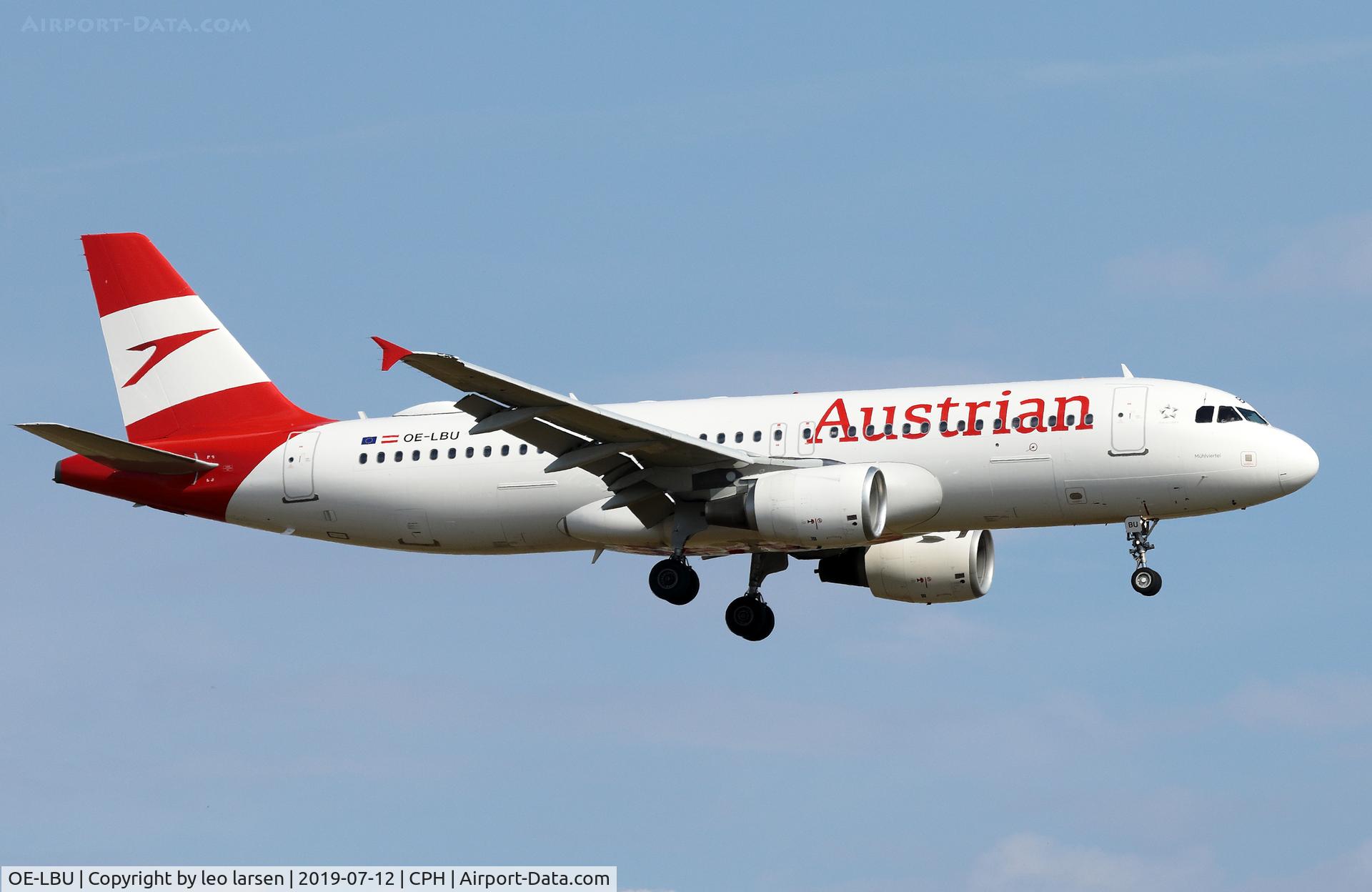 OE-LBU, 2001 Airbus A320-214 C/N 1478, Copenhagen 12.7.2019 L/D R-22L