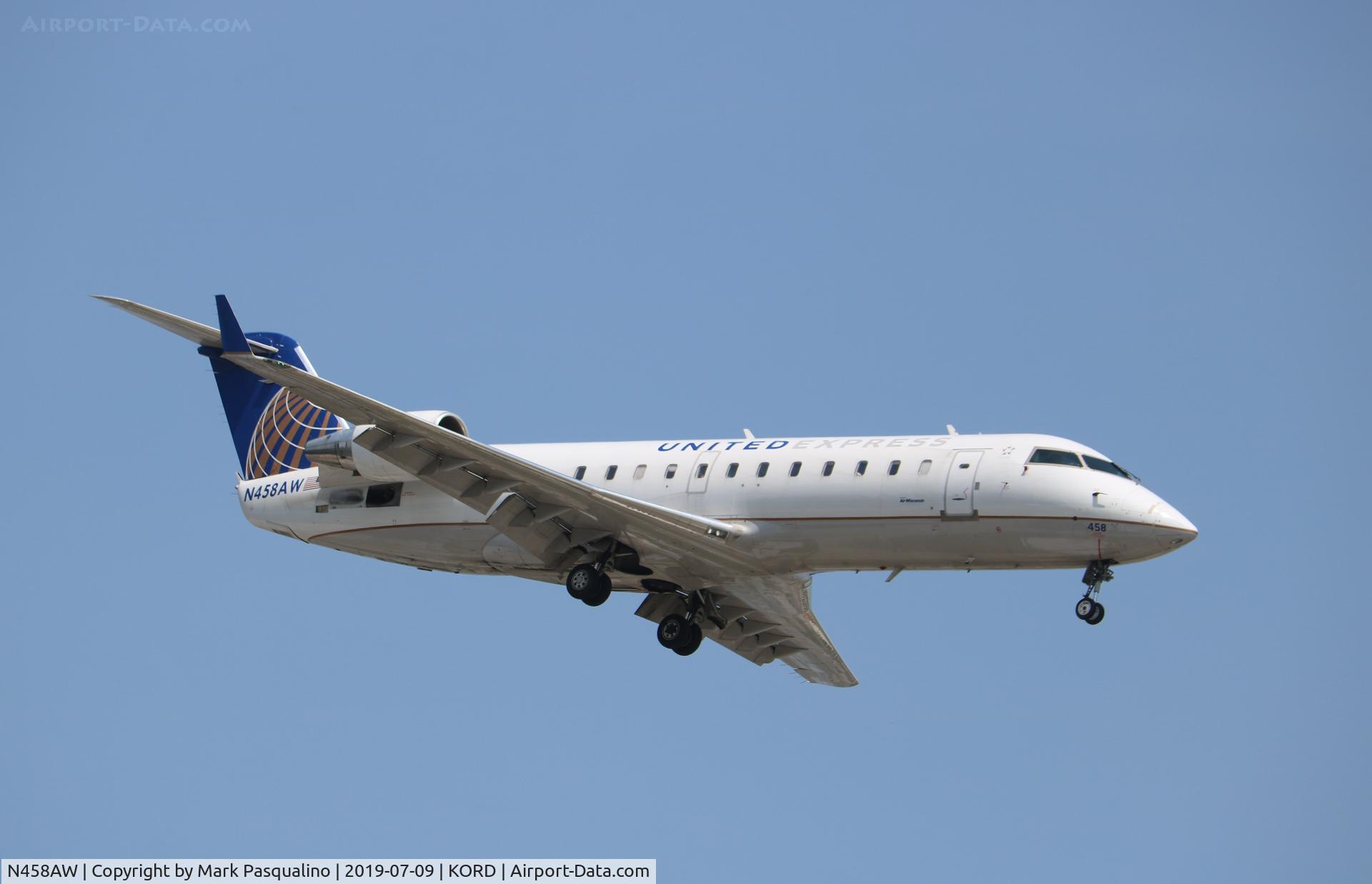N458AW, 2003 Bombardier CRJ-200LR (CL-600-2B19) C/N 7861, CL-600-2B19