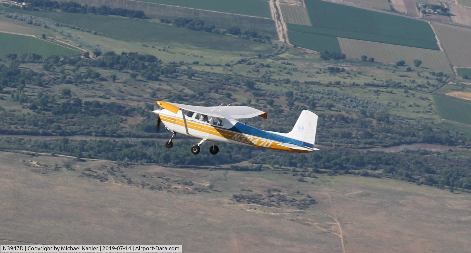 N3947D, 1957 Cessna 182A Skylane C/N 34647, Enroute to KLHX