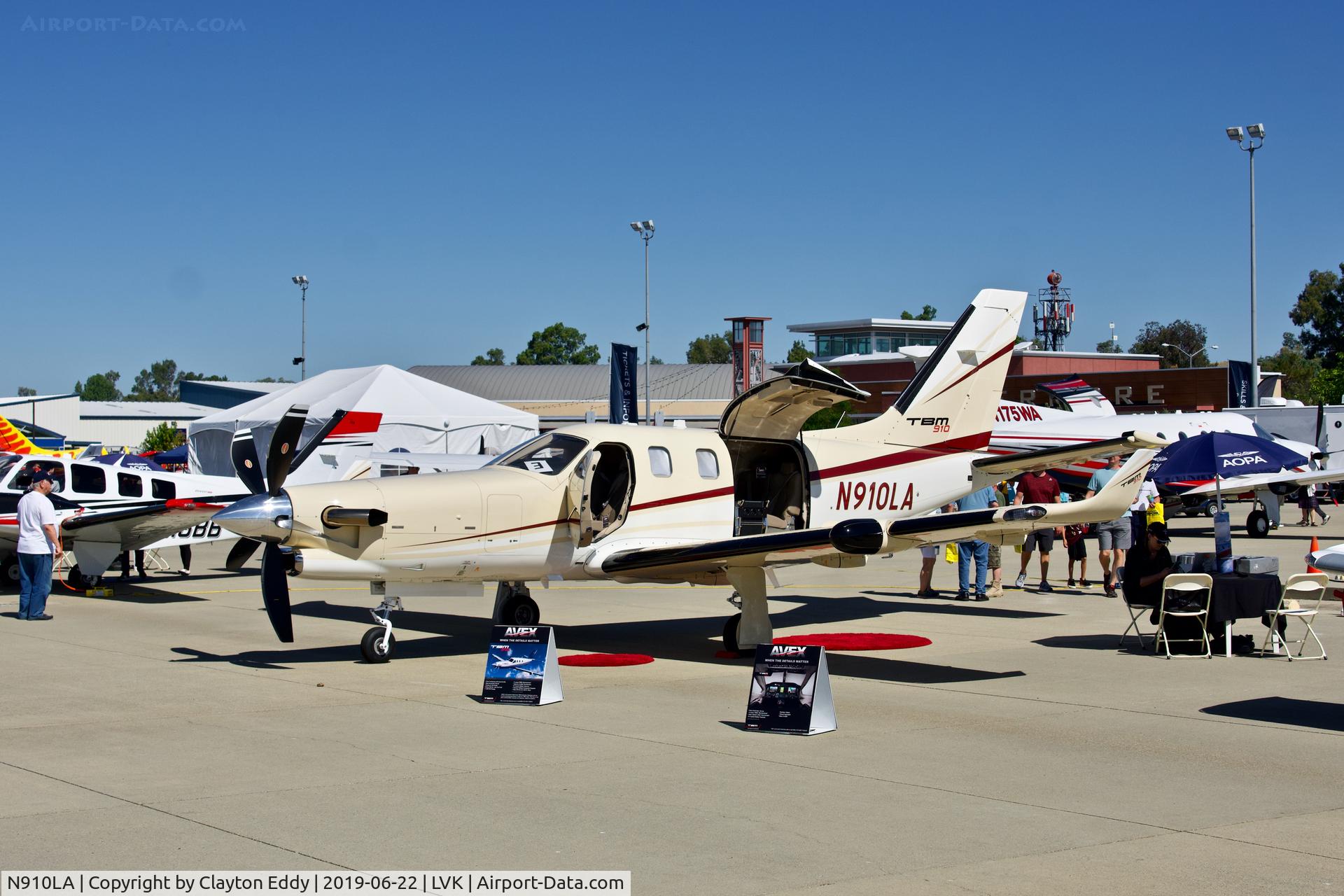 N910LA, 2019 Daher-Socata TBM-700 C/N 1277, Livermore Airport California 2019.