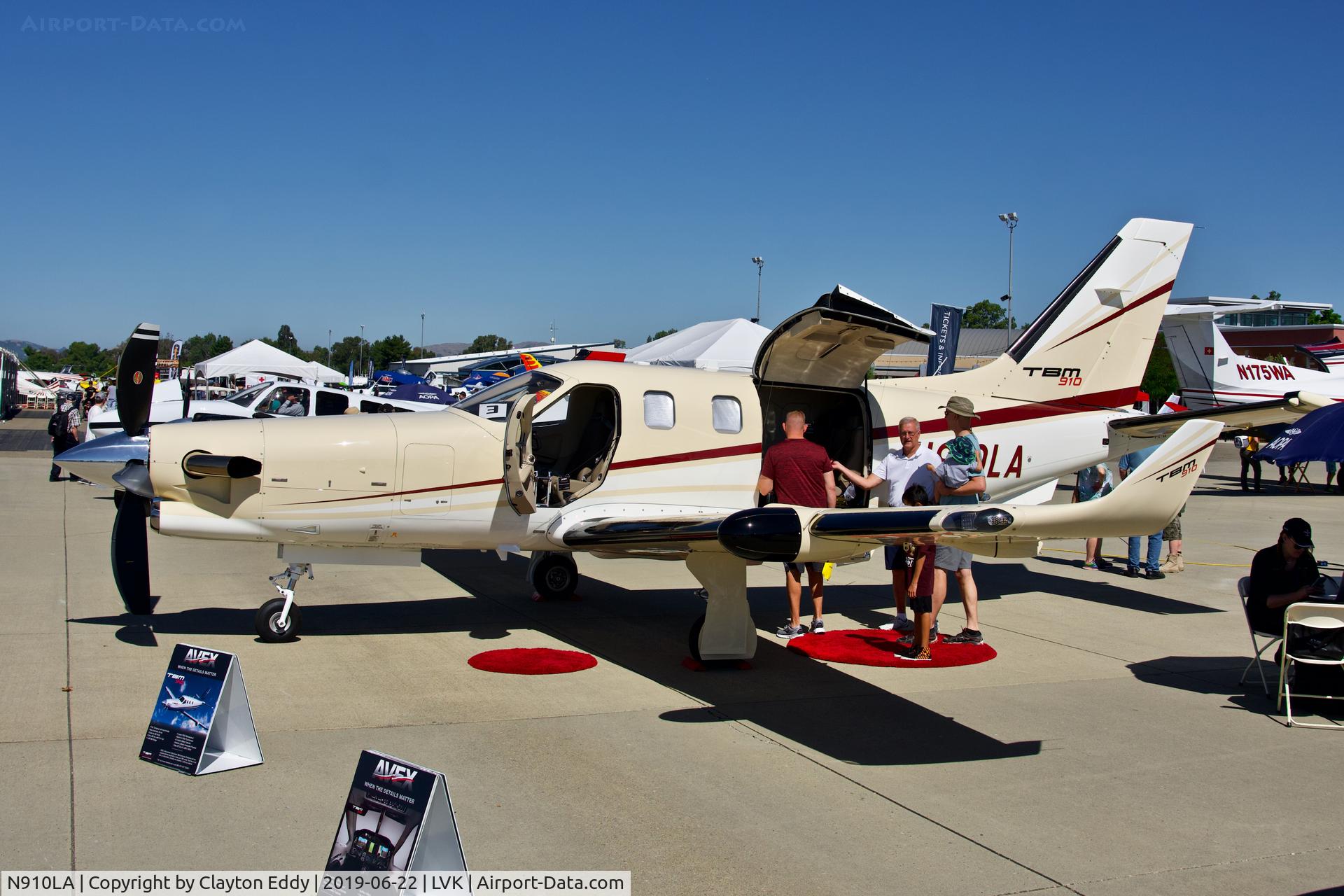 N910LA, 2019 Daher-Socata TBM-700 C/N 1277, Livermore Airport California 2019.