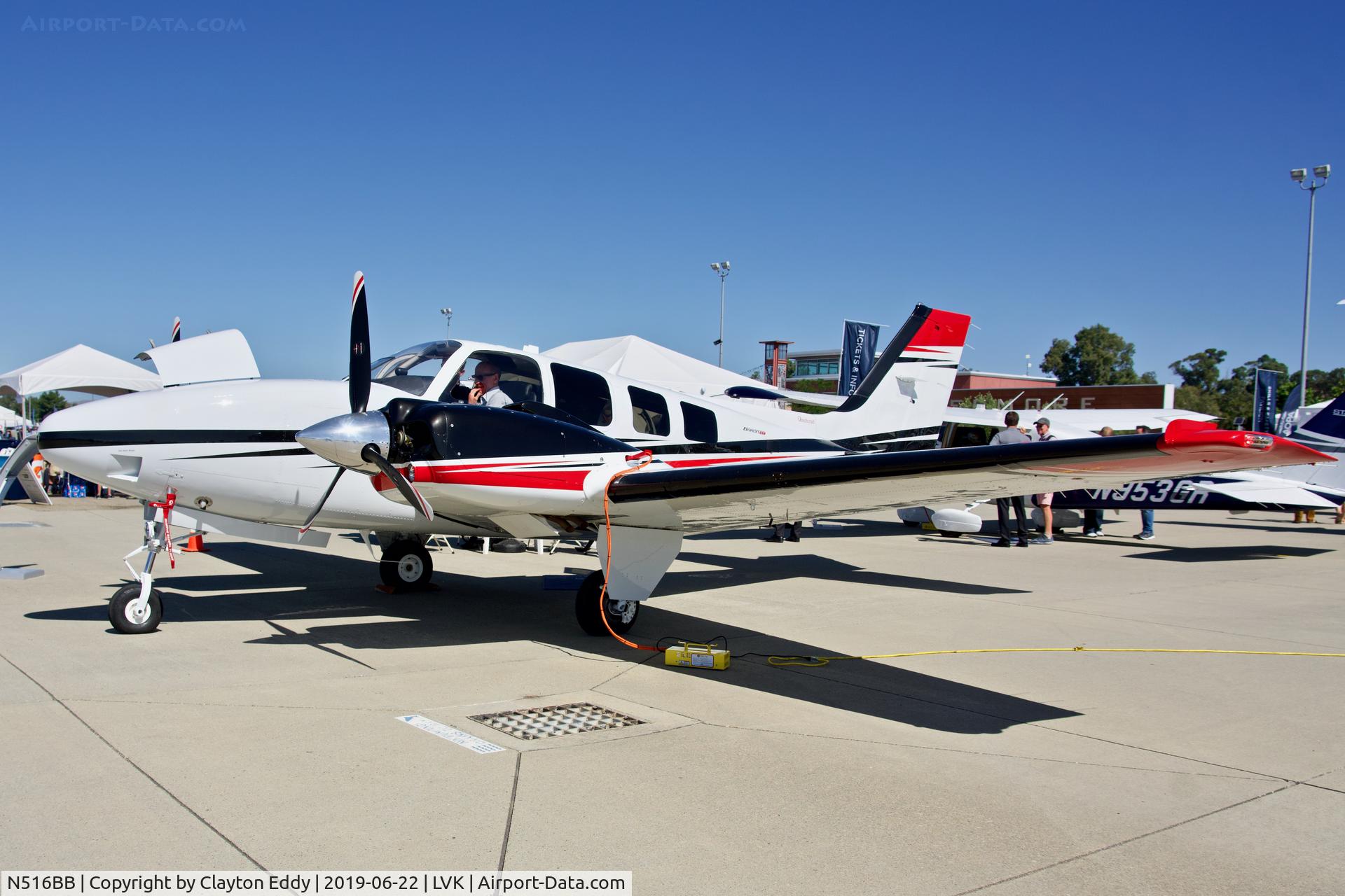 N516BB, 2019 Beechcraft G58 Baron C/N TH-2516, Livermore Airport California 2019.