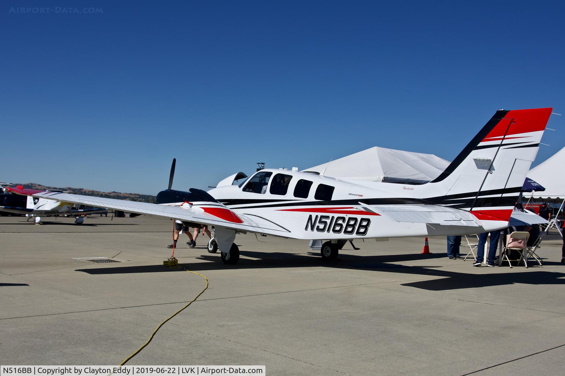 N516BB, 2019 Beechcraft G58 Baron C/N TH-2516, Livermore Airport California 2019.