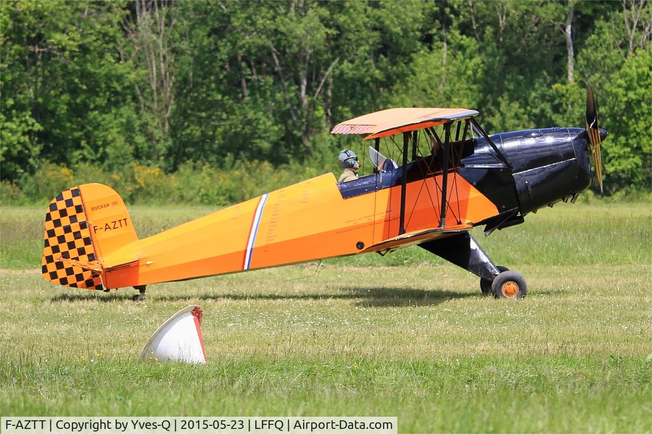 F-AZTT, CASA 1-131E Jungmann C/N 2241, CASA 1-131E Jungmann, Taxiing, La Ferté-Alais airfield (LFFQ) Air show 2015