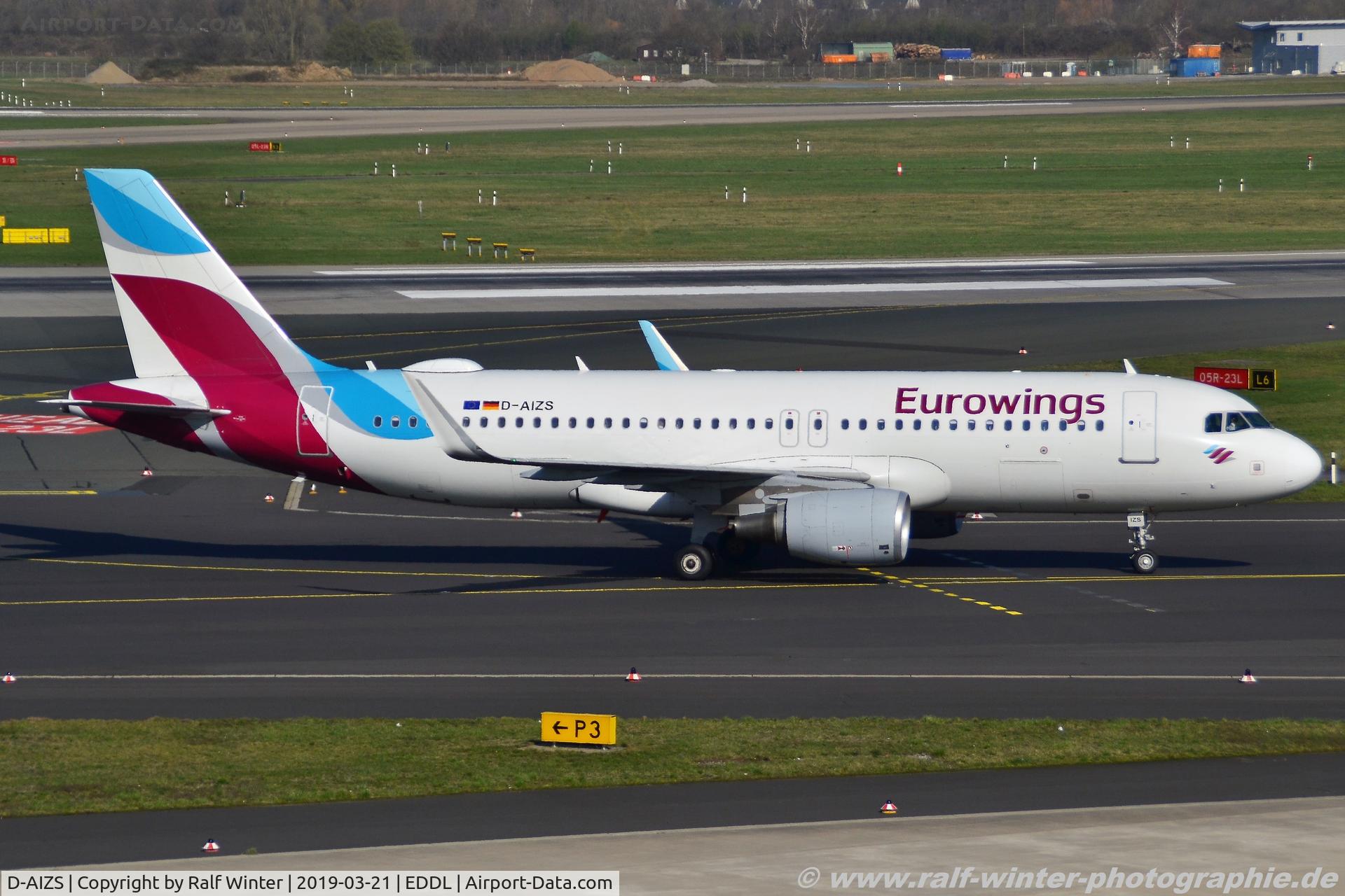 D-AIZS, 2013 Airbus A320-214 C/N 5557, Airbus A320-214(W) - EW EWG Eurowings ex LUftnasa 'Seeheim-Jugenheim' - 5557 - D-AIZS - 21.03.2019 - DUS