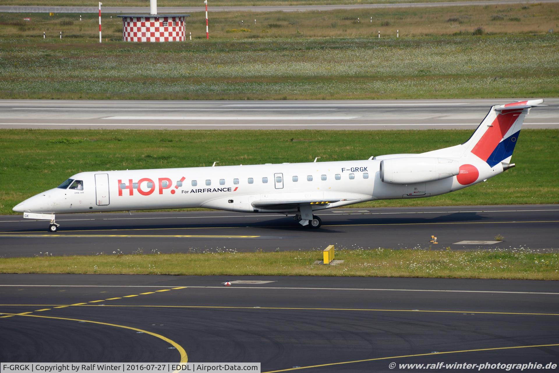 F-GRGK, 2000 Embraer EMB-145EU (ERJ-145EU) C/N 145324, Embraer ERJ-145LU - A5 HOP HOP! opby RAE Regional CAE - 145324 - F-GRGK - 27.07.2016 - DUS
