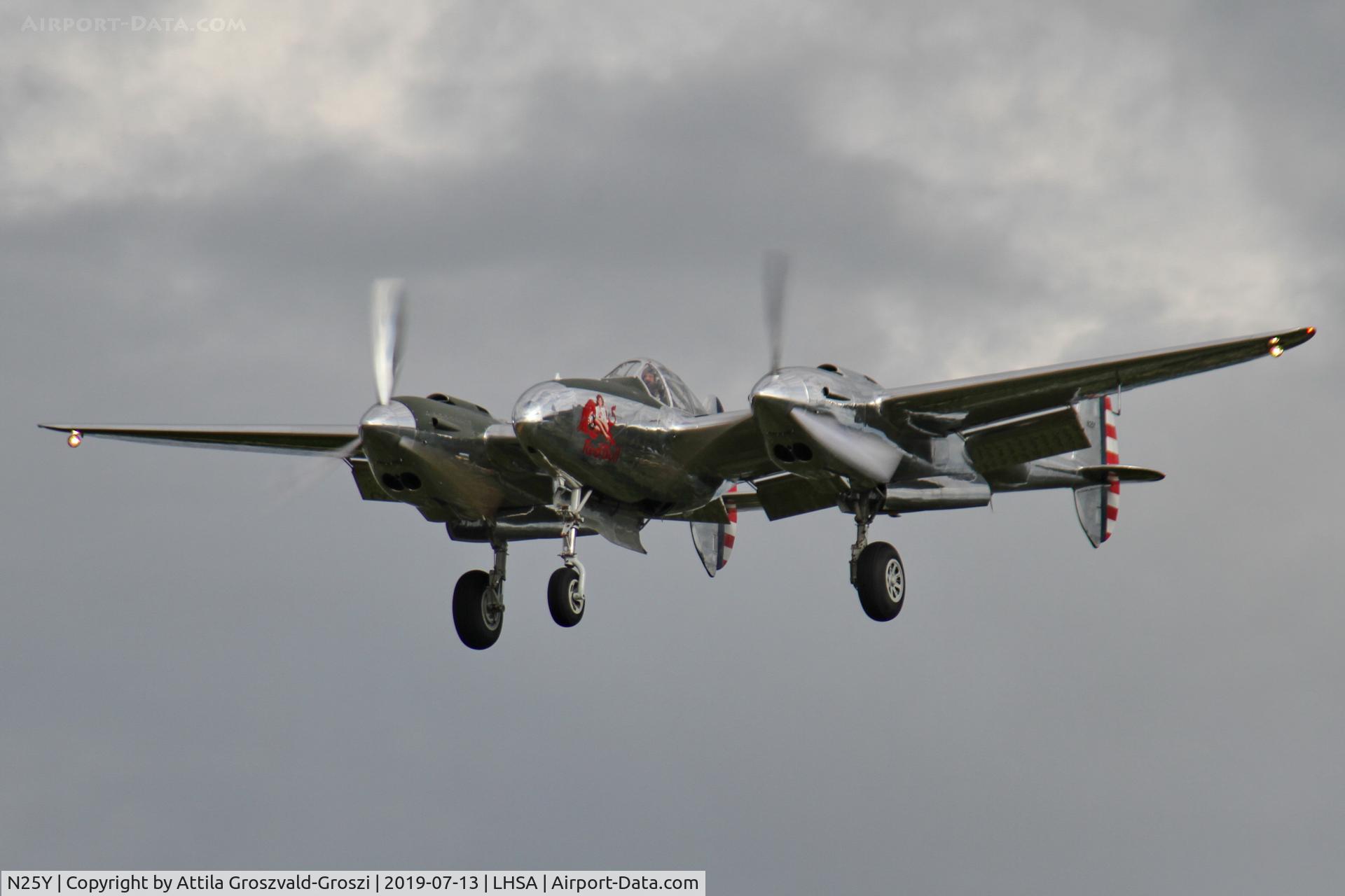 N25Y, 1944 Lockheed P-38L-5LO Lightning C/N AF44-53254, LHSA - Szentkirályszabadja Airport, Red Bull Air Race Hungary