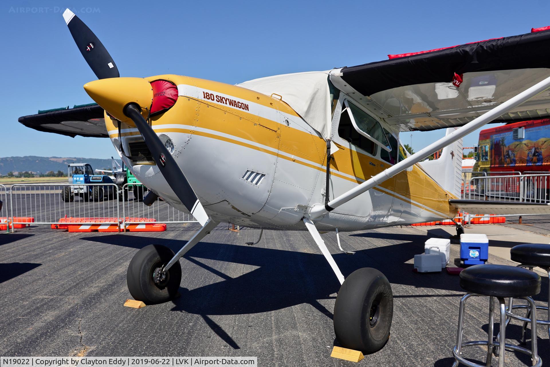 N19022, 1980 Cessna 180K Skywagon C/N 18053176, Livermore Airport California 2019.