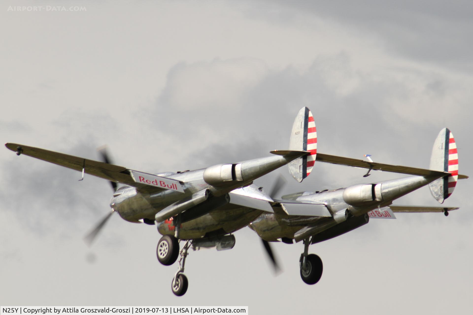 N25Y, 1944 Lockheed P-38L-5LO Lightning C/N AF44-53254, LHSA - Szentkirályszabadja Airport, Red Bull Air Race Hungary